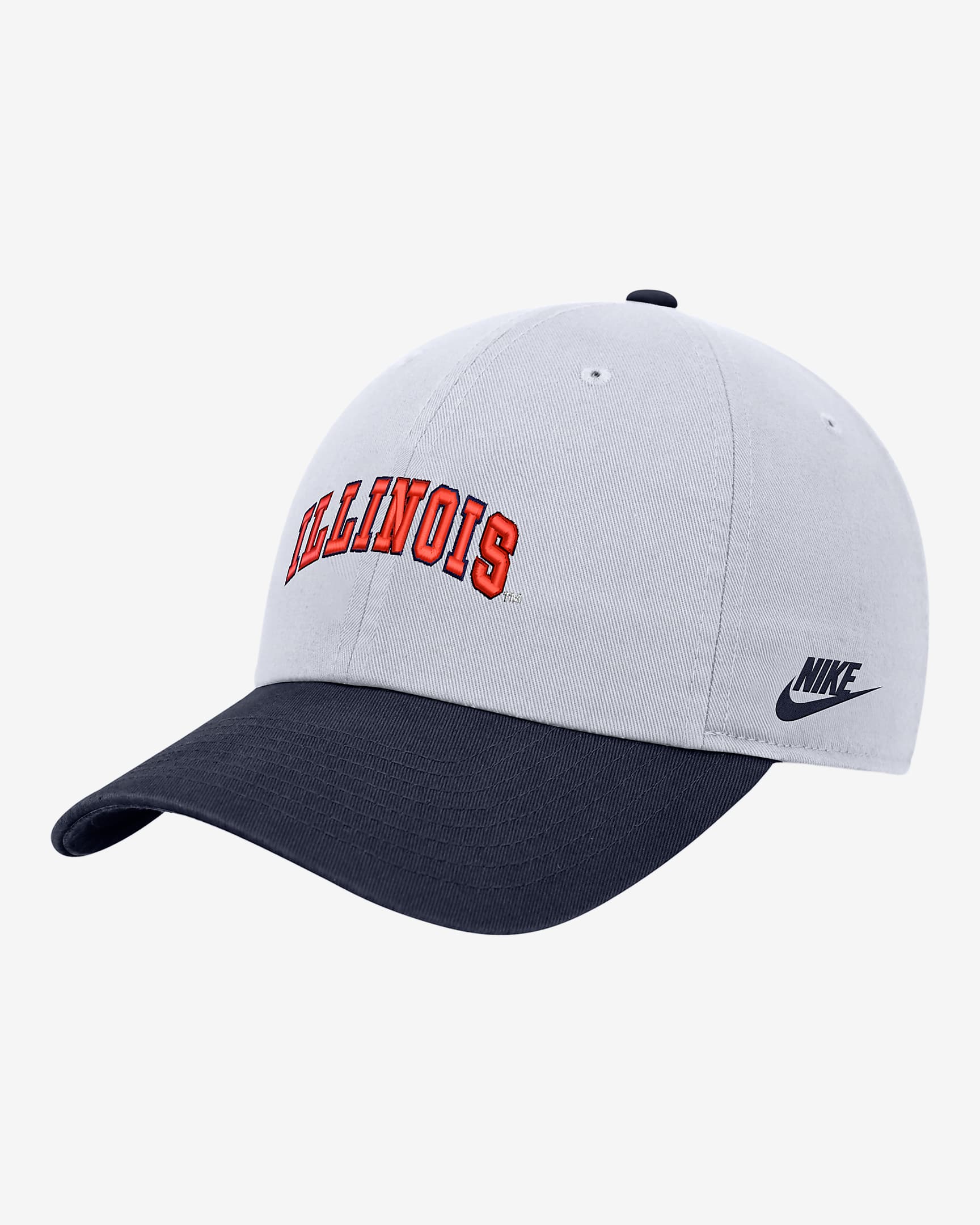 Illinois Nike College Campus Cap - White