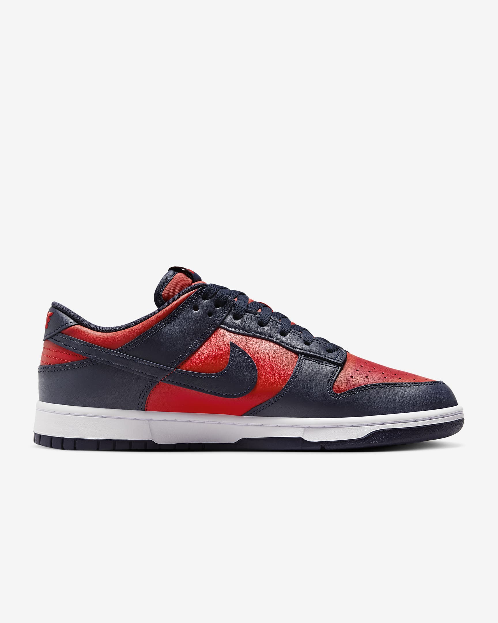 Nike Dunk Low Retro Men's Shoes - University Red/White/Obsidian