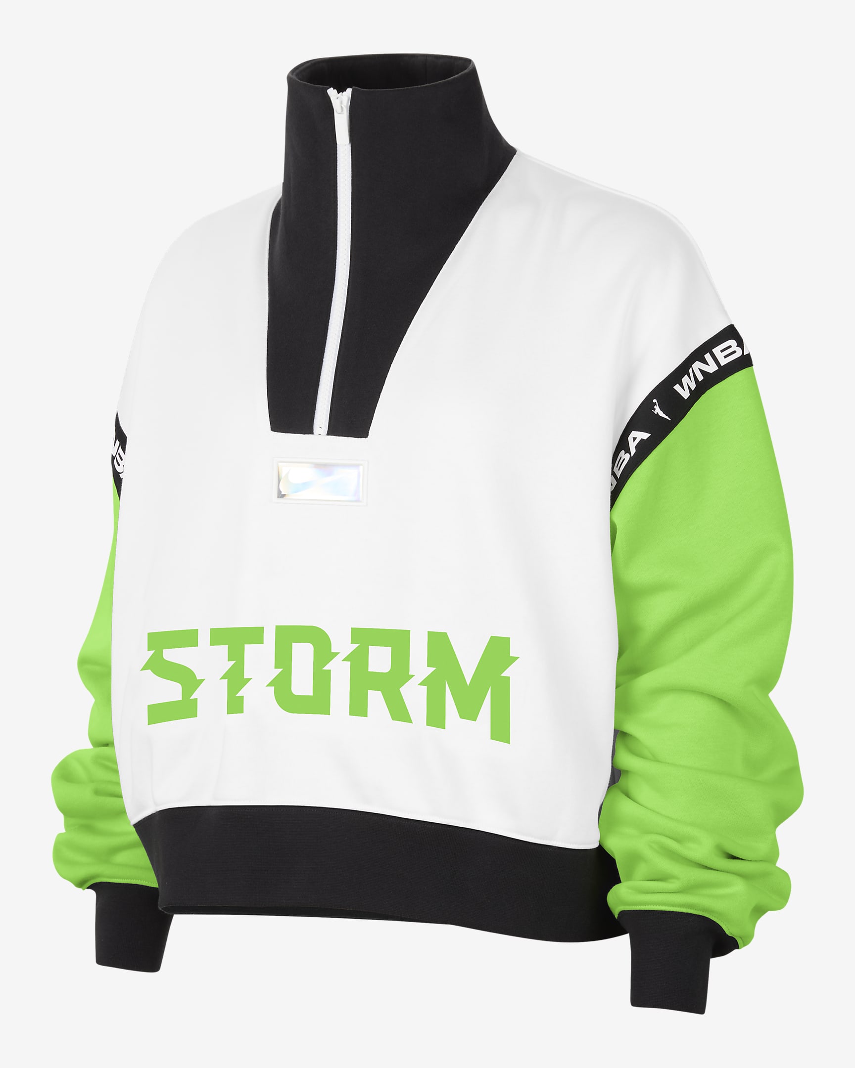 Seattle Storm Women's Nike WNBA 1/4-Zip Top - White/Action Green/Black/Black