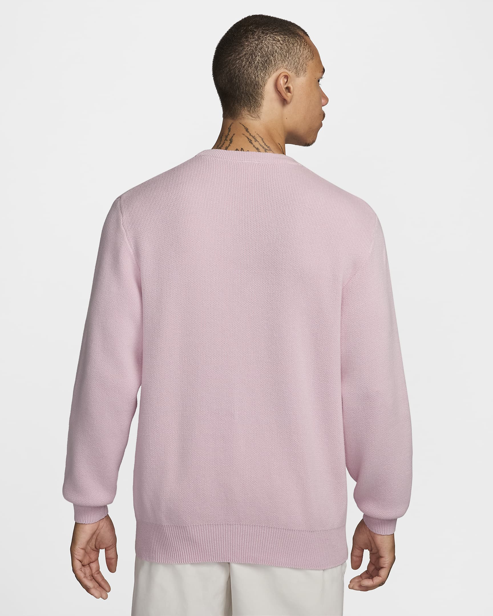 Nike Club Pullover mit Rundhalsausschnitt (Herren) - Pink Foam/Weiß