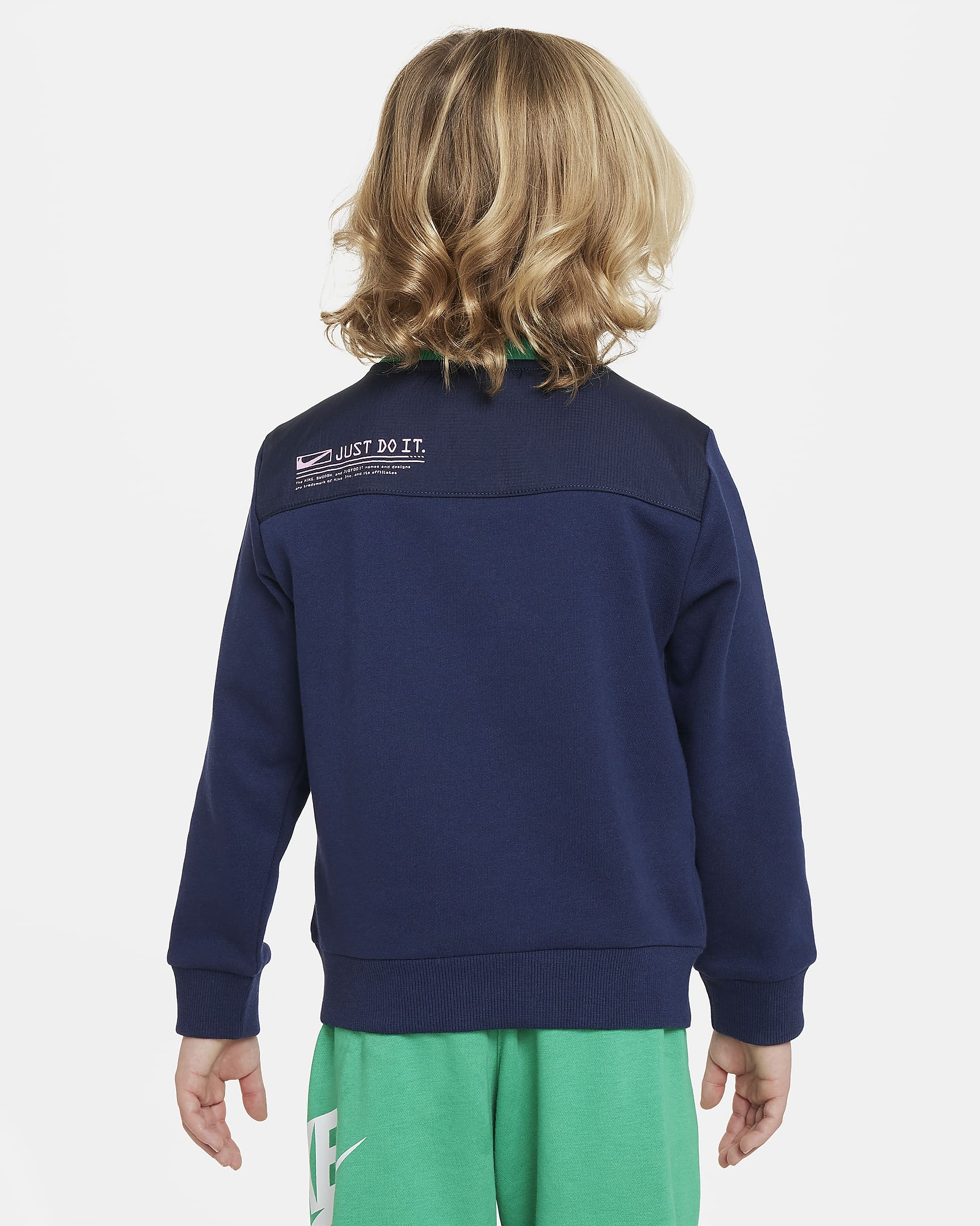 Nike Sportswear Paint Your Future Little Kids' French Terry Crew - Midnight Navy