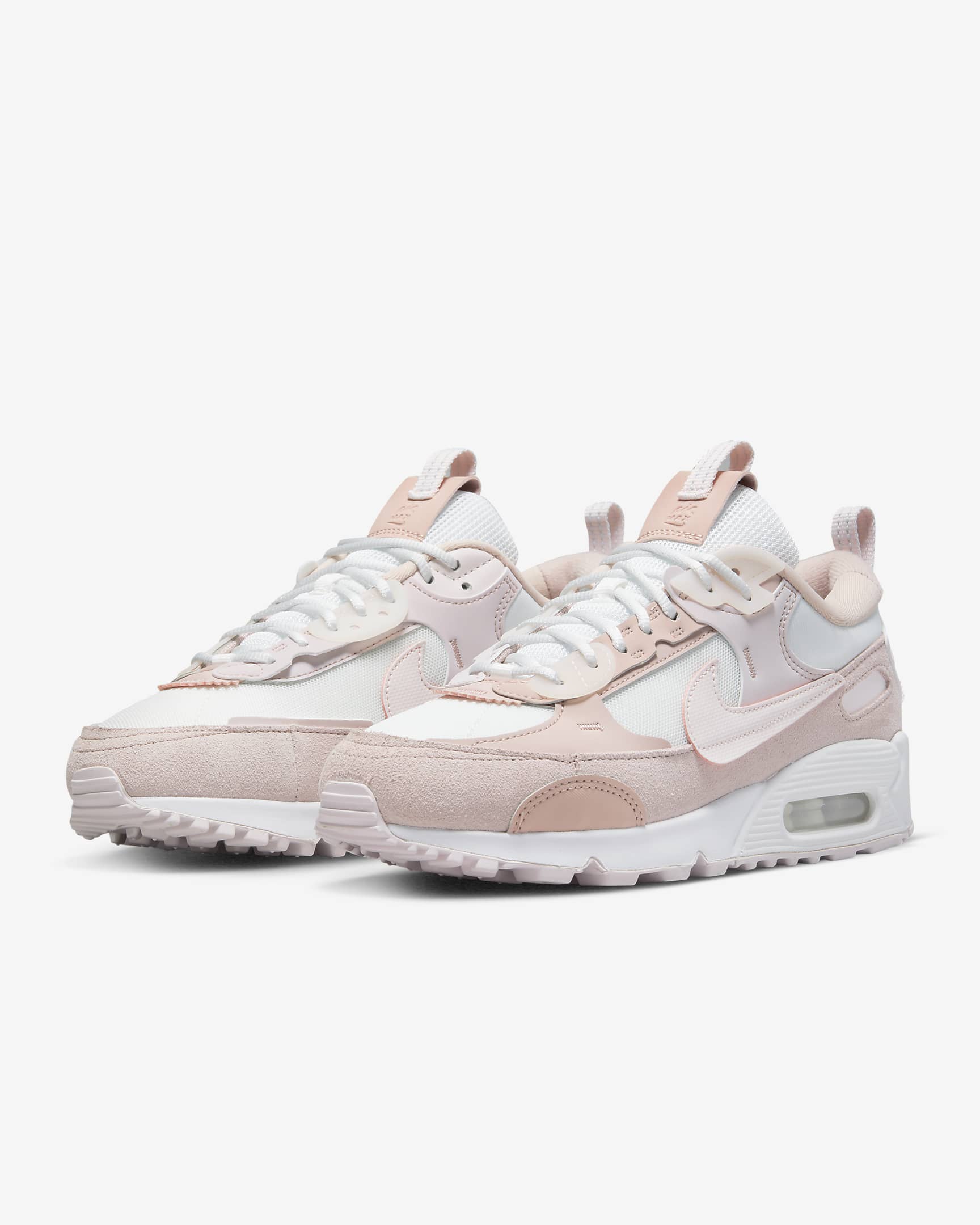 Nike Air Max 90 Futura Women's Shoes - Summit White/Barely Rose/Pink Oxford/Light Soft Pink