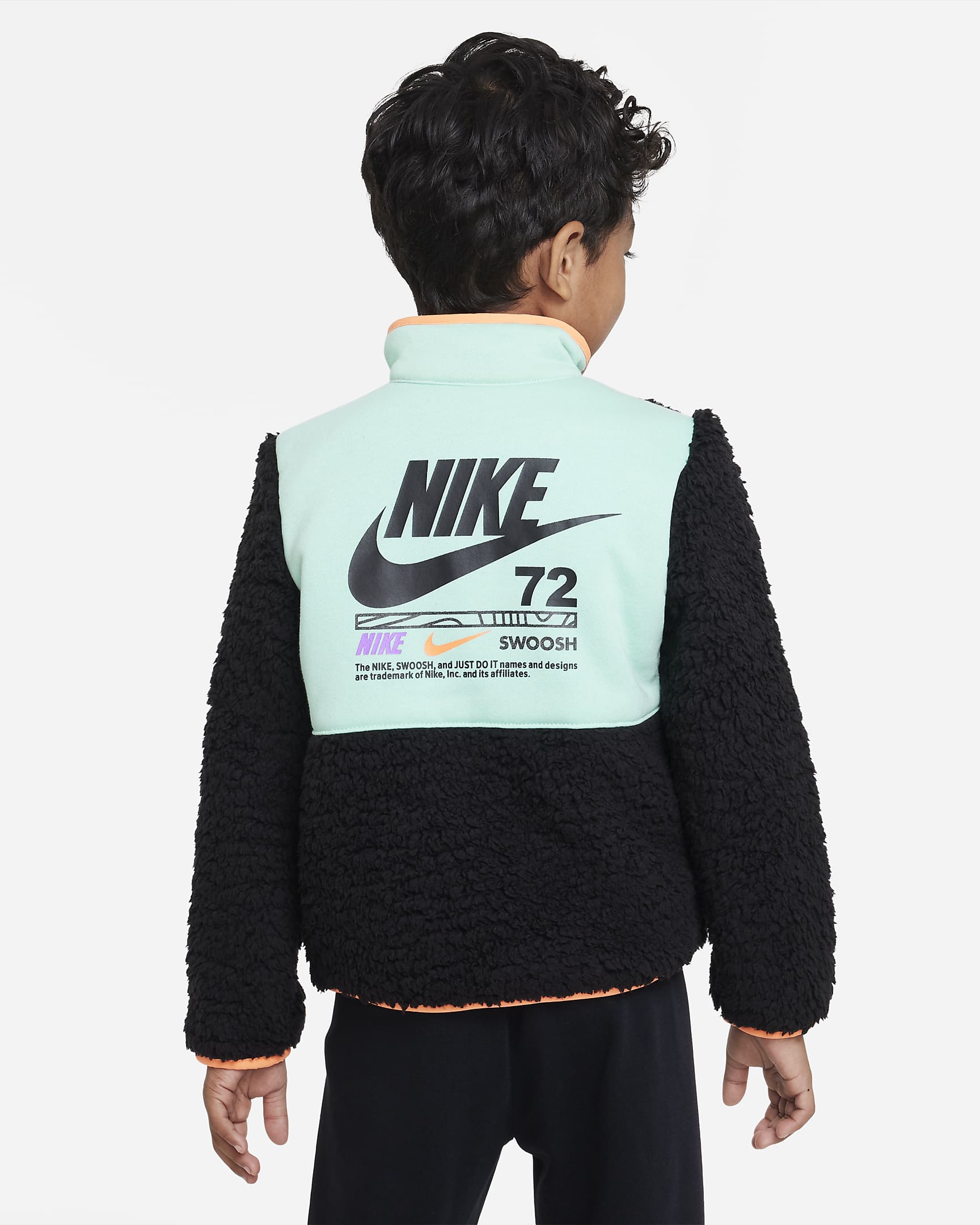 Nike Sportswear Illuminate Sherpa Half-Zip Jacket Little Kids' Jacket ...