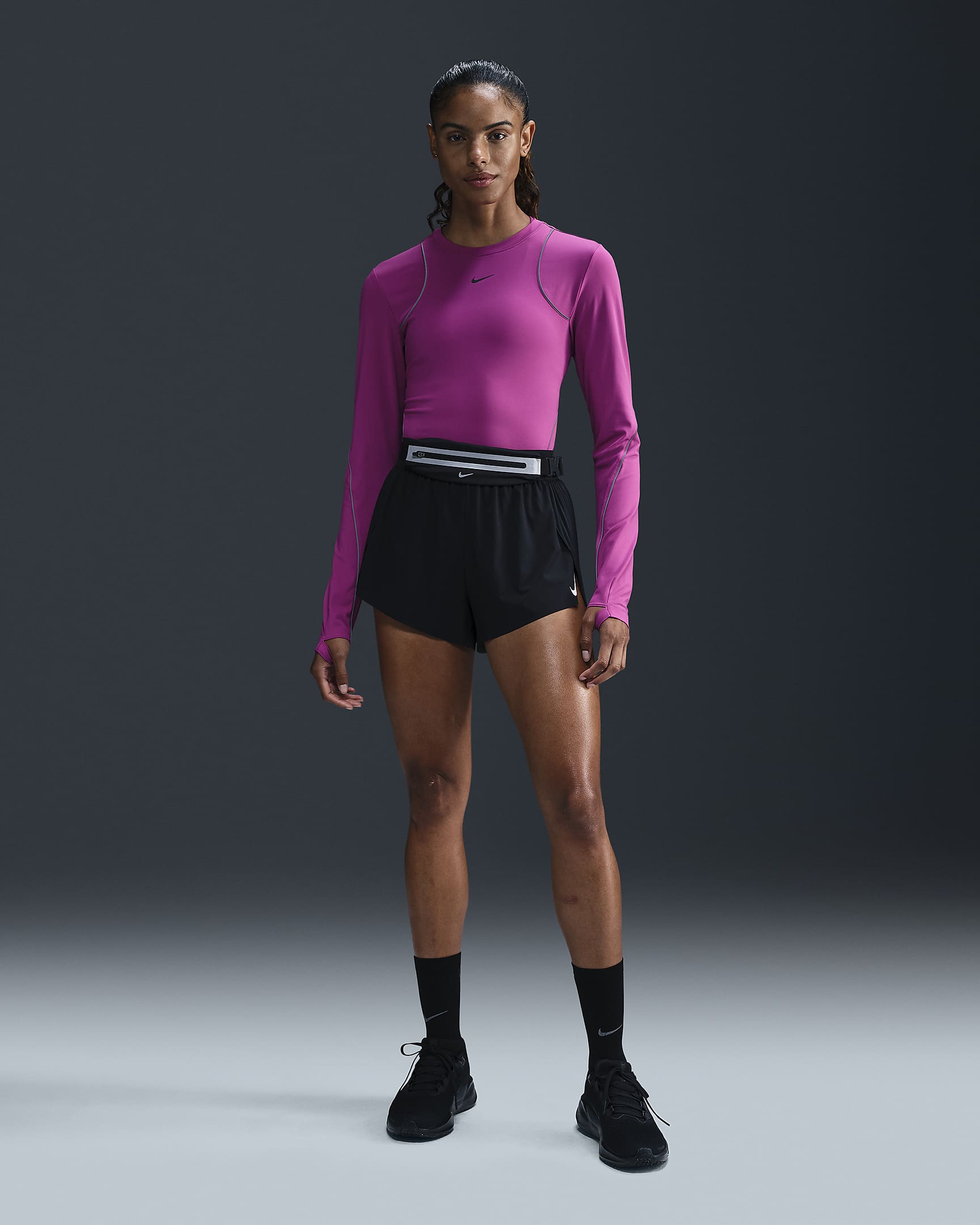 Nike Running Division Women's Long-Sleeve Running Top - Hot Fuchsia