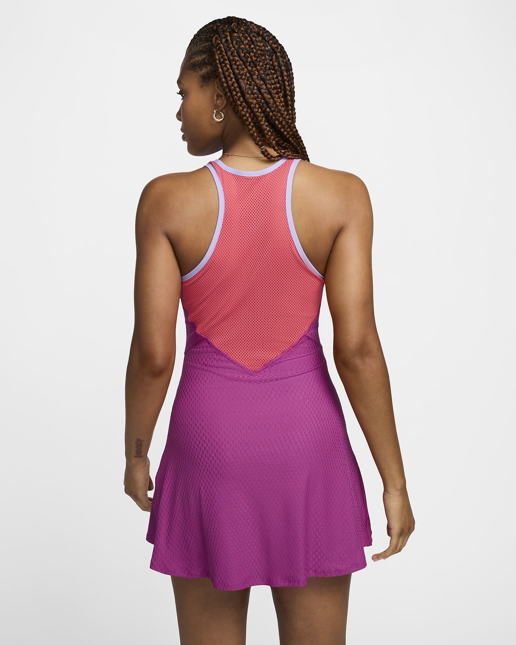 NikeCourt Slam Dri-FIT tennisjurk - Hot Fuchsia/Aster Pink/Purple Pulse/Wit