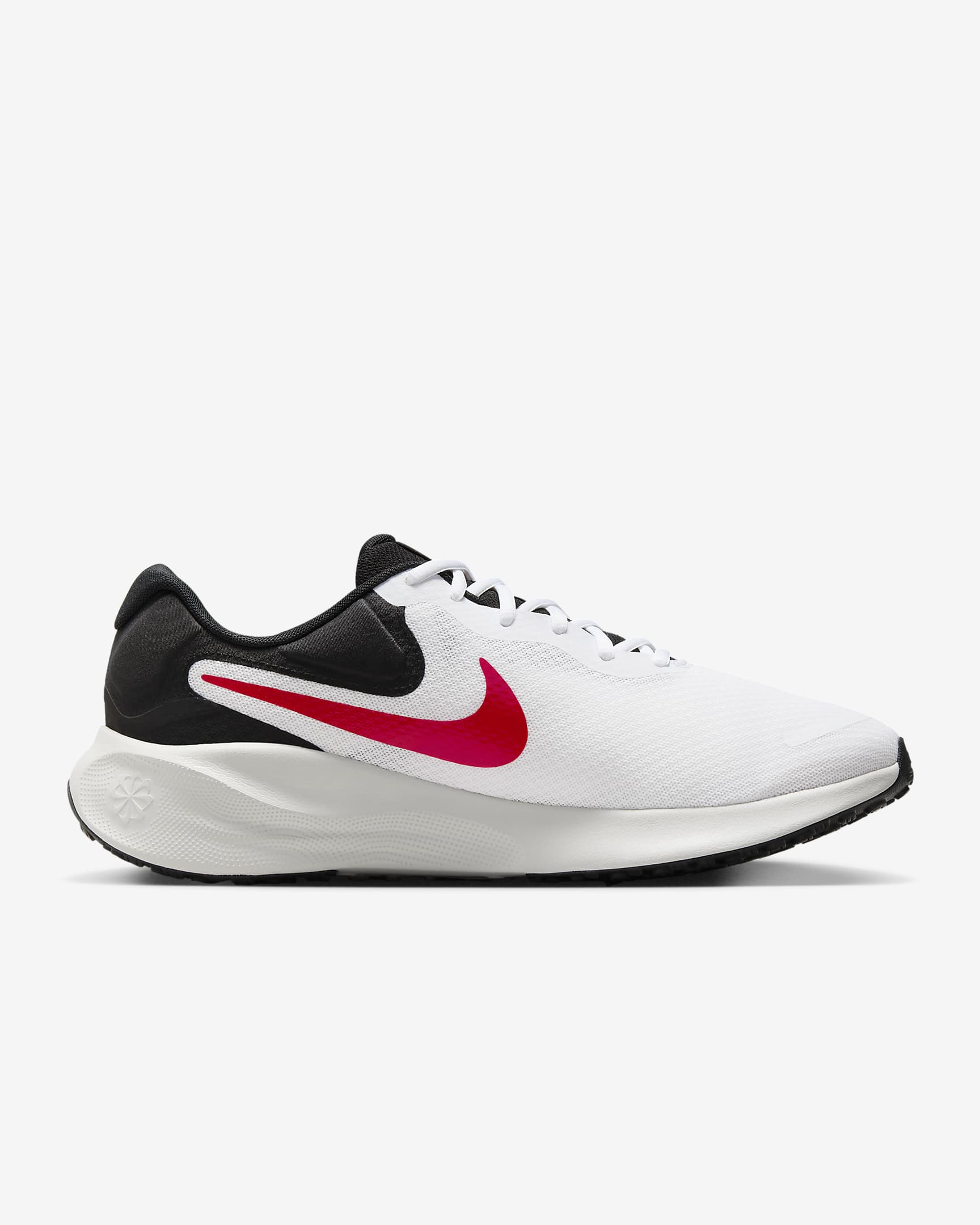 Nike Revolution 7 Men's Road Running Shoes - White/Black/Photon Dust/Fire Red