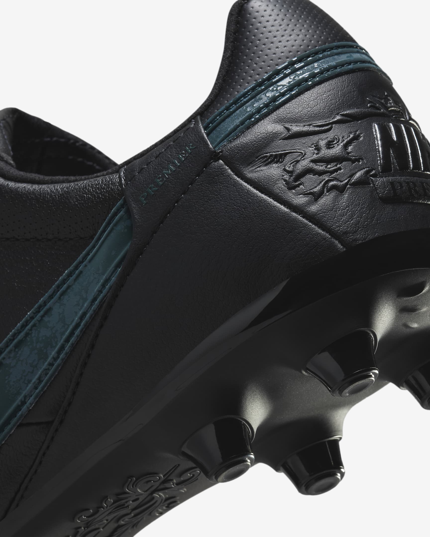 Chuteiras de futebol de perfil baixo FG Nike Premier 3 - Preto/Deep Jungle/Preto