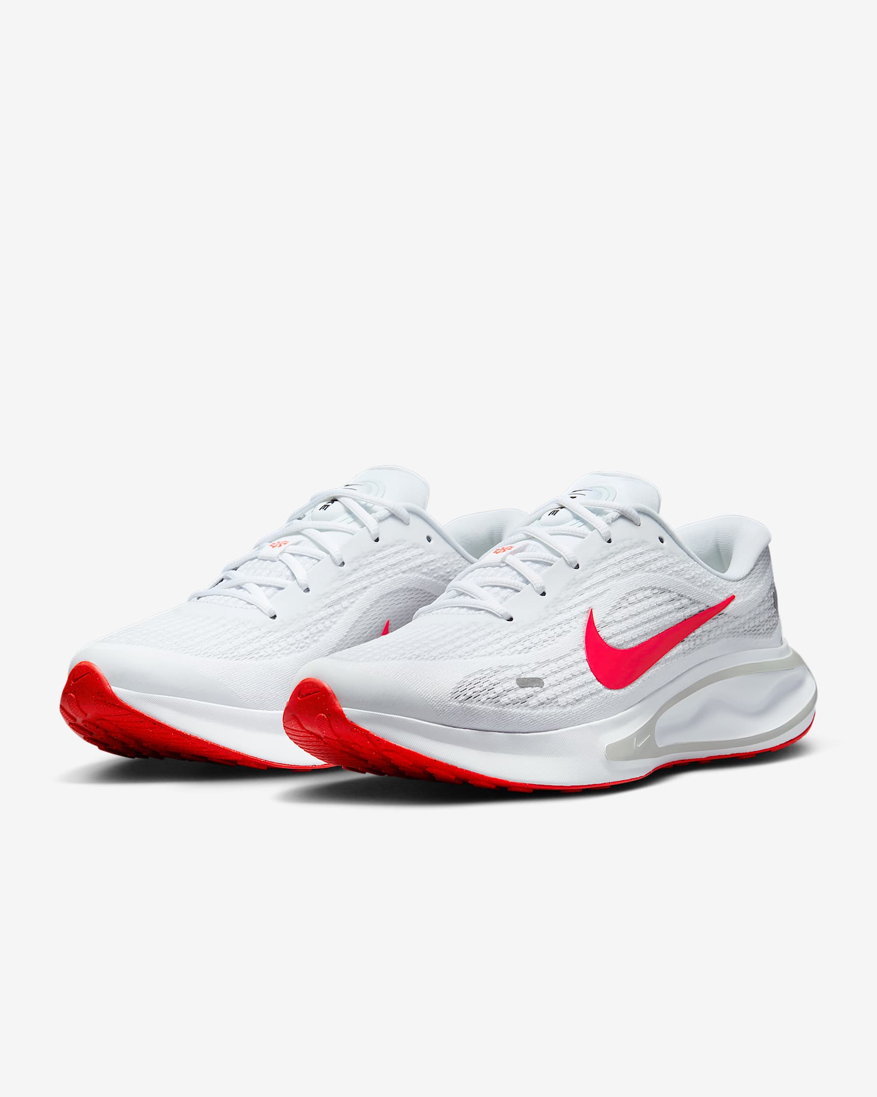 Chaussures de running sur route Nike Journey Run pour homme - Blanc/Wolf Grey/Pure Platinum/Bright Crimson