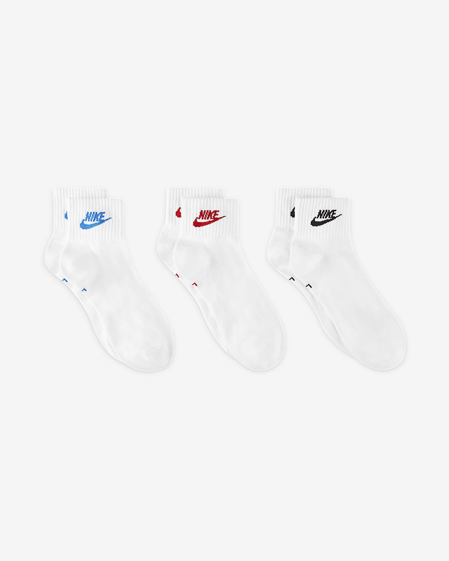 Nike Everyday Essential Ankle Socks (3 Pairs) - Multi-Colour