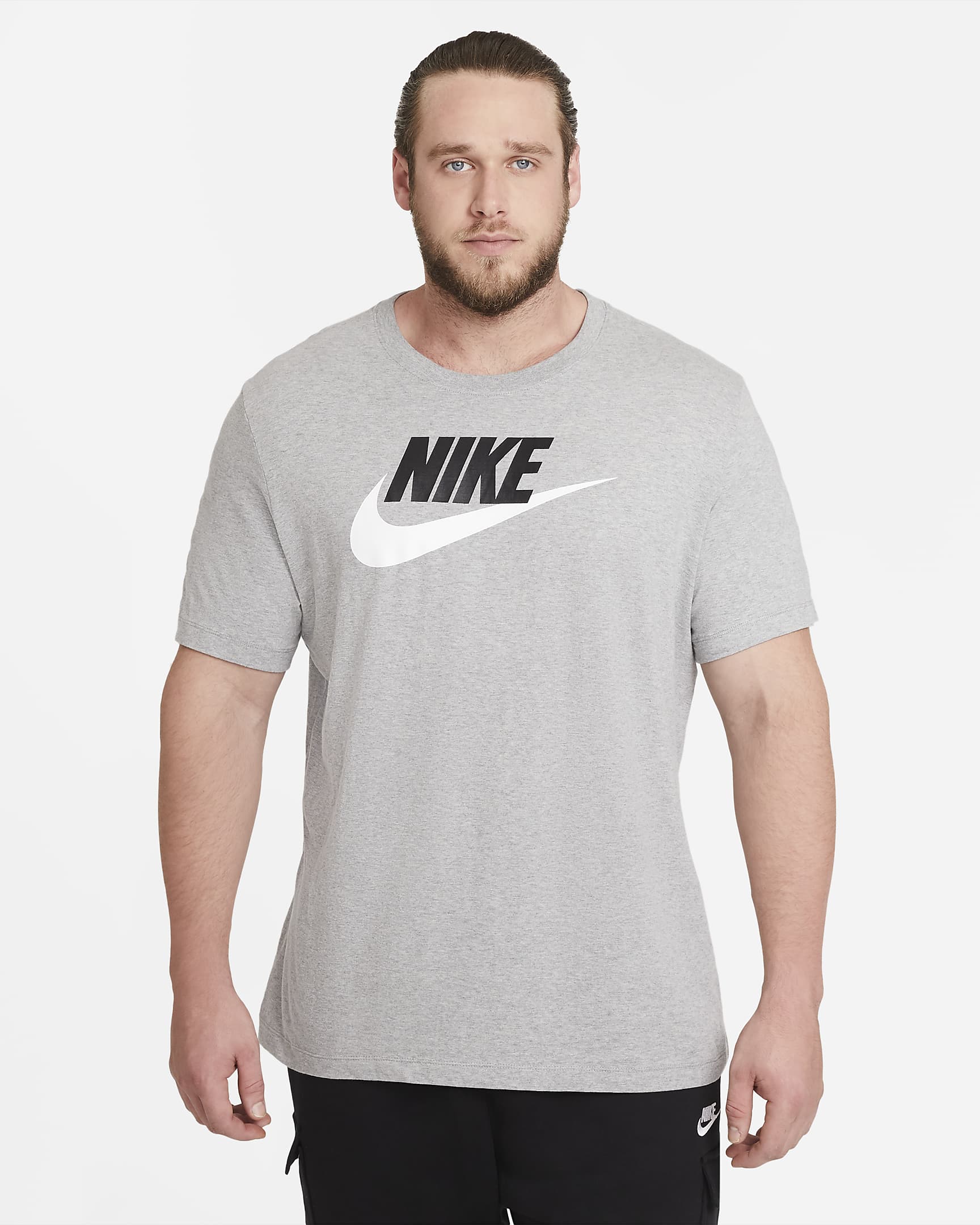 Nike Sportswear férfipóló - Dark Grey Heather/Fekete/Fehér