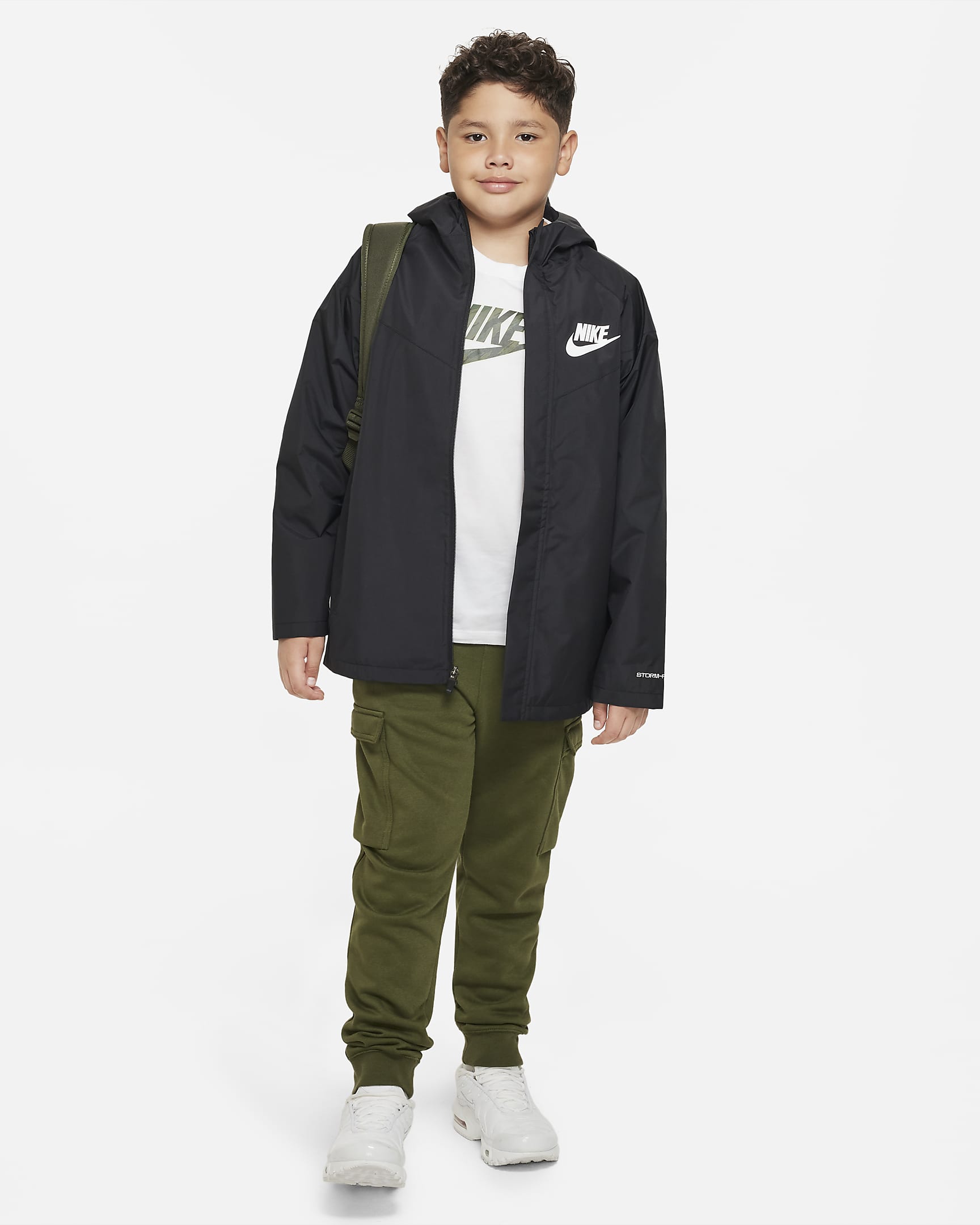 Nike Sportswear Windpuffer Big Kids' (Boys') Storm-FIT Loose Hip-Length ...