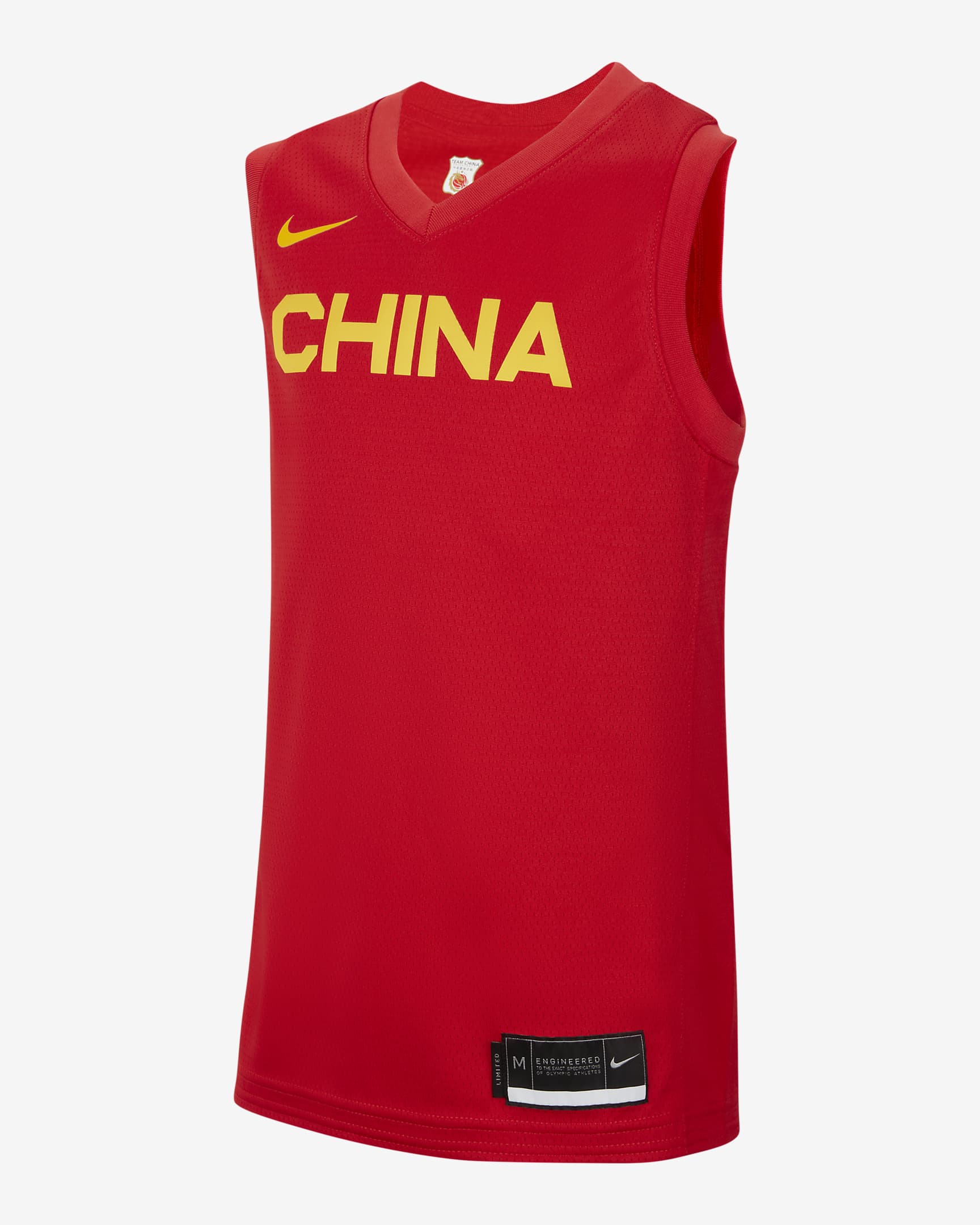 Maillot Nike Team China Yi Jianlian #11 Blanc Rouge