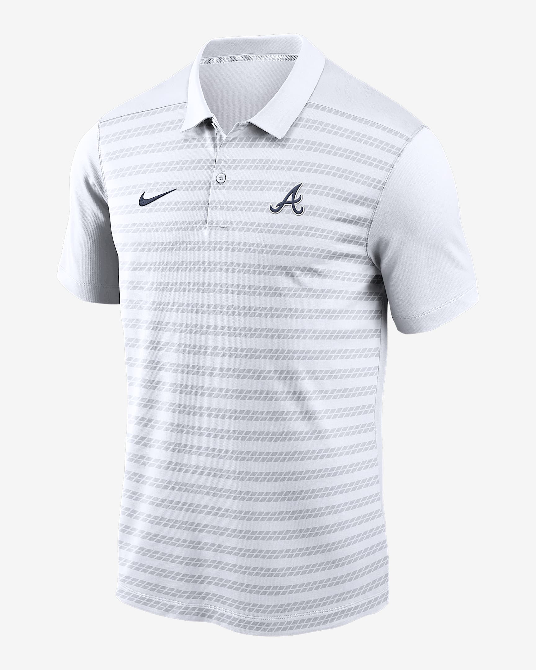 Polo Nike Dri-FIT de la MLB para hombre Atlanta Braves Authentic Collection Victory - Blanco