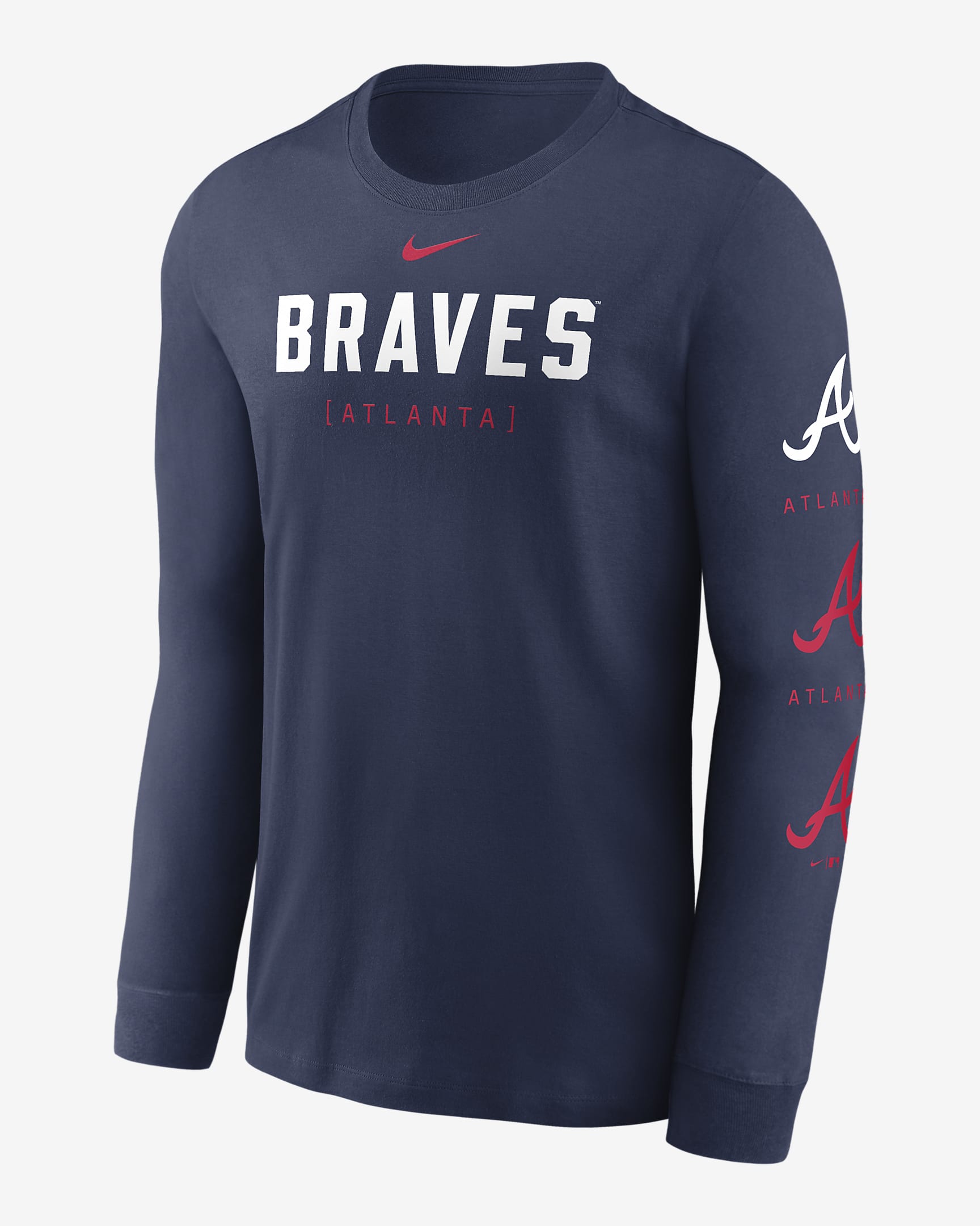 Atlanta Braves Repeater Men's Nike MLB Long-Sleeve T-Shirt. Nike.com