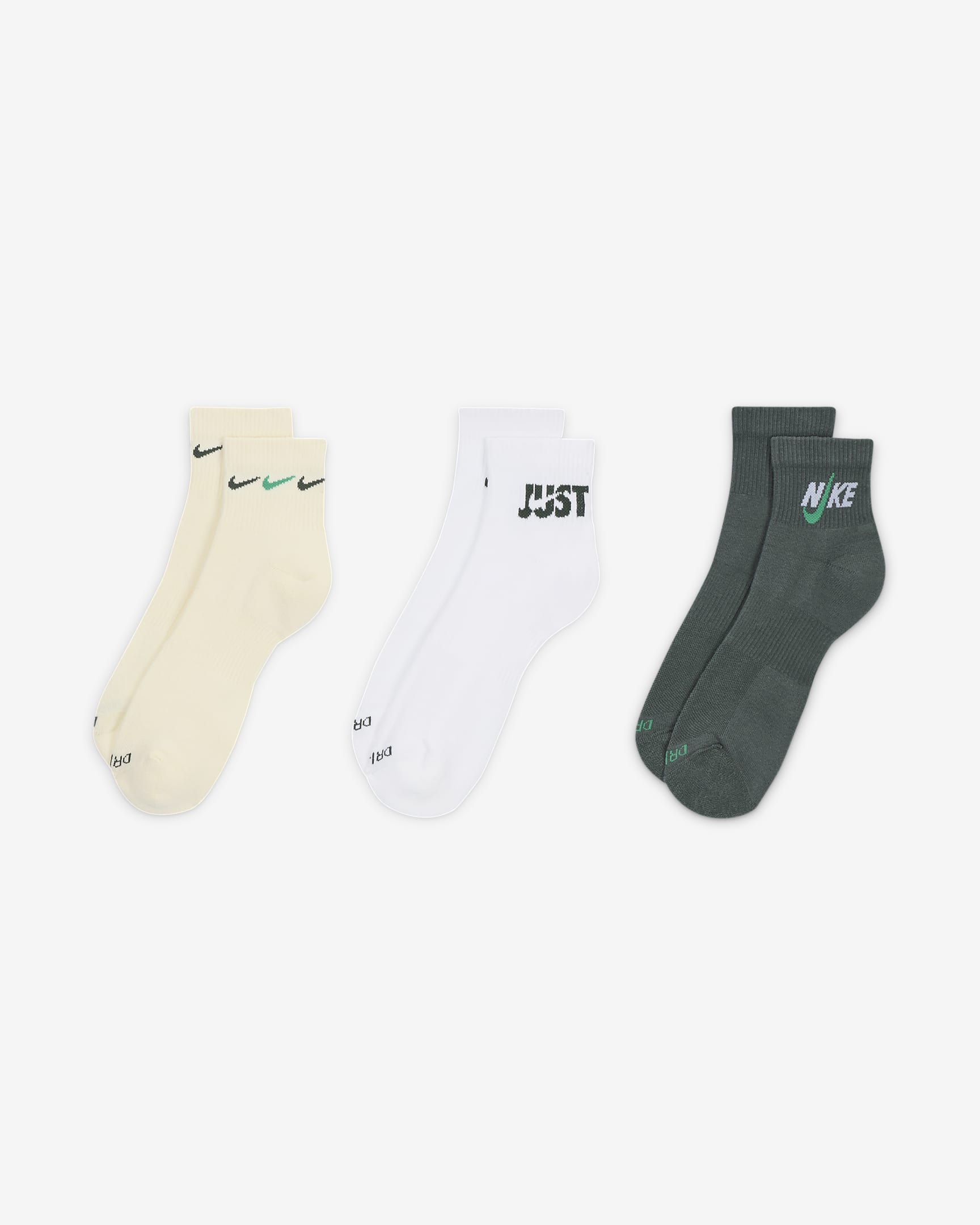 Nike Everyday Plus Cushioned Training Ankle Socks 3 Pairs Nike Uk