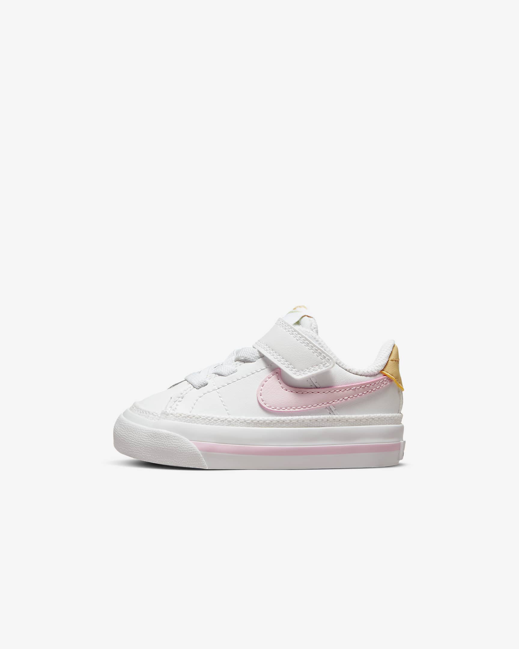 NikeCourt Legacy Baby/Toddler Shoes - White/Sesame/Honeydew/Pink Foam