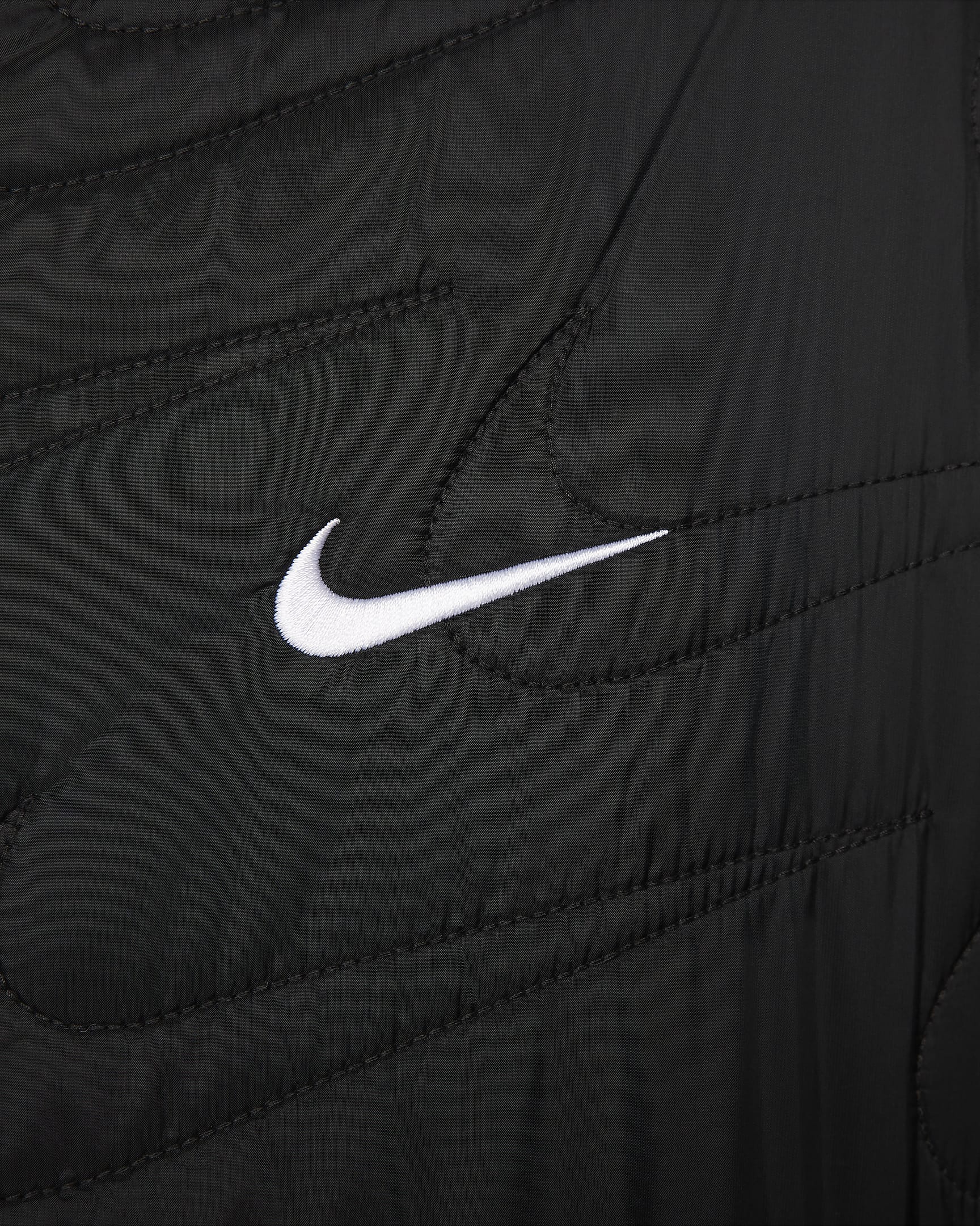 Chamarra acolchada para hombre Nike Sportswear Swoosh - Negro/Blanco