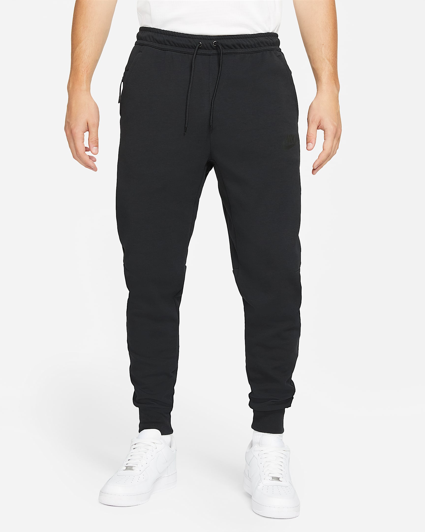 Joggers de tejido Fleece para hombre Nike Sportswear Tech Essentials - Negro/Negro/Negro/Negro