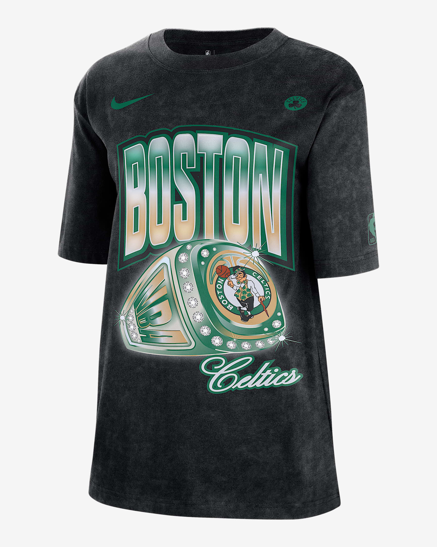 Boston Celtics Courtside Women's Nike NBA T-Shirt - Black