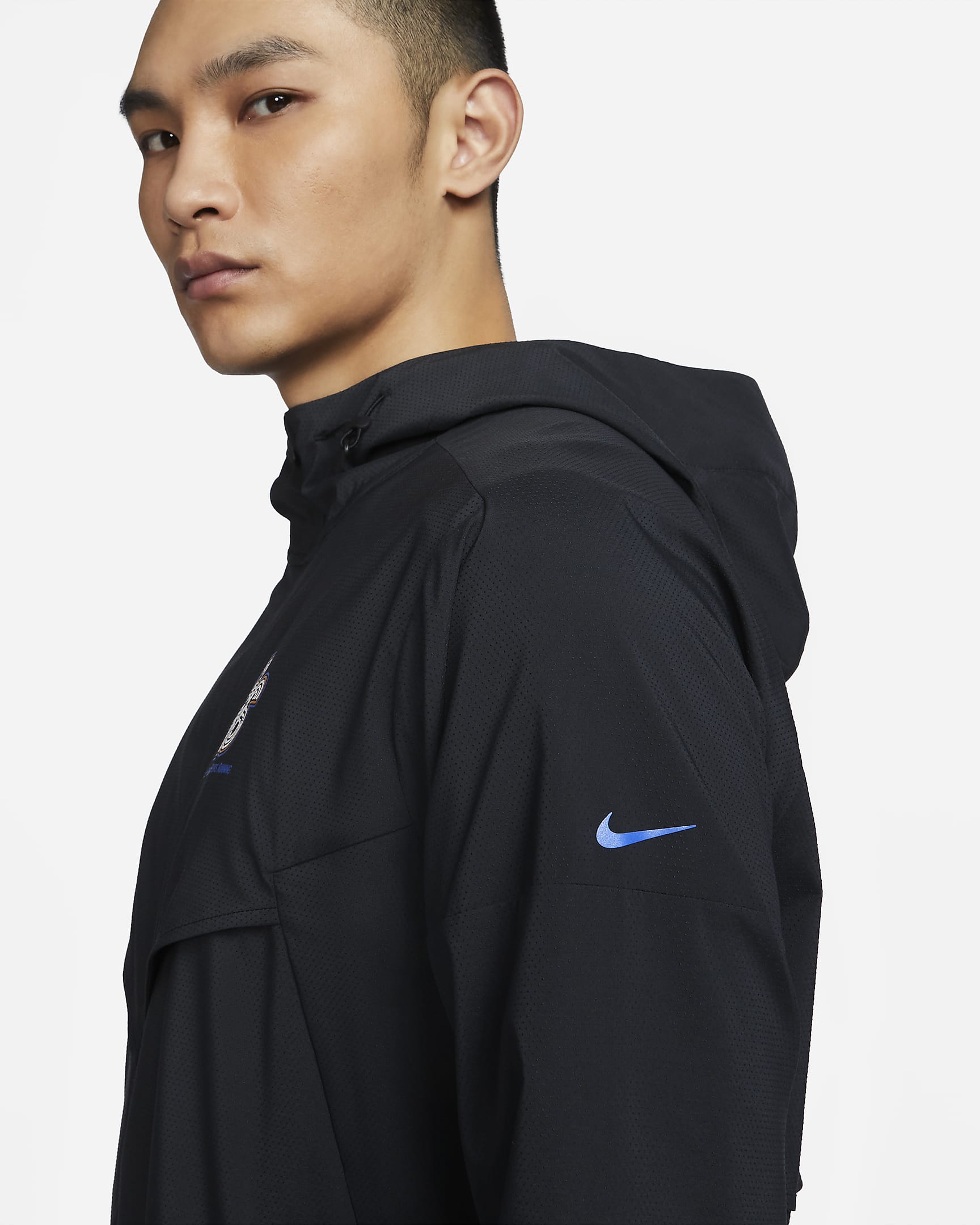 Nike Windrunner Running Energy Men's Repel Running Jacket - Black/Black/Hyper Royal