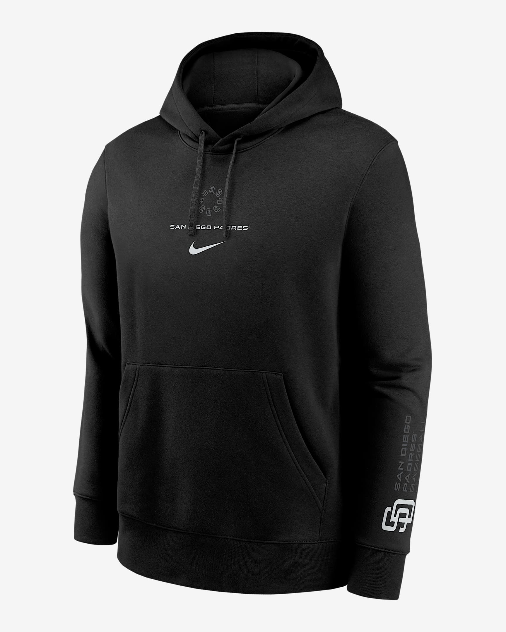 San Diego Padres Fashion Club Men's Nike MLB Pullover Hoodie - Black