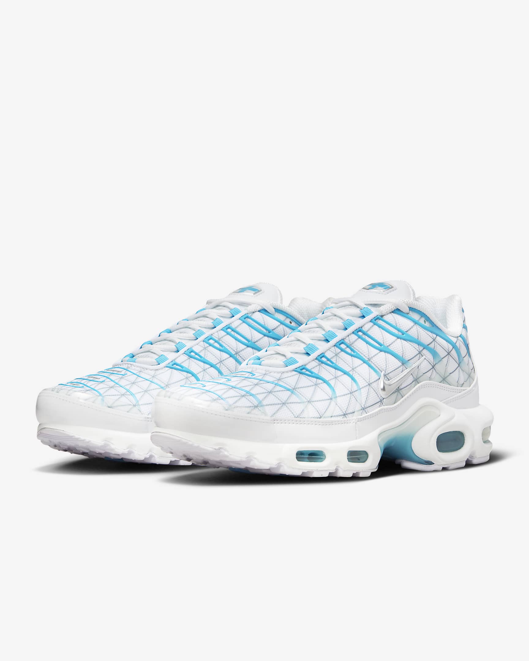 Nike Air Max Plus Men's Shoes - White/Baltic Blue/Reflect Silver/Metallic Silver