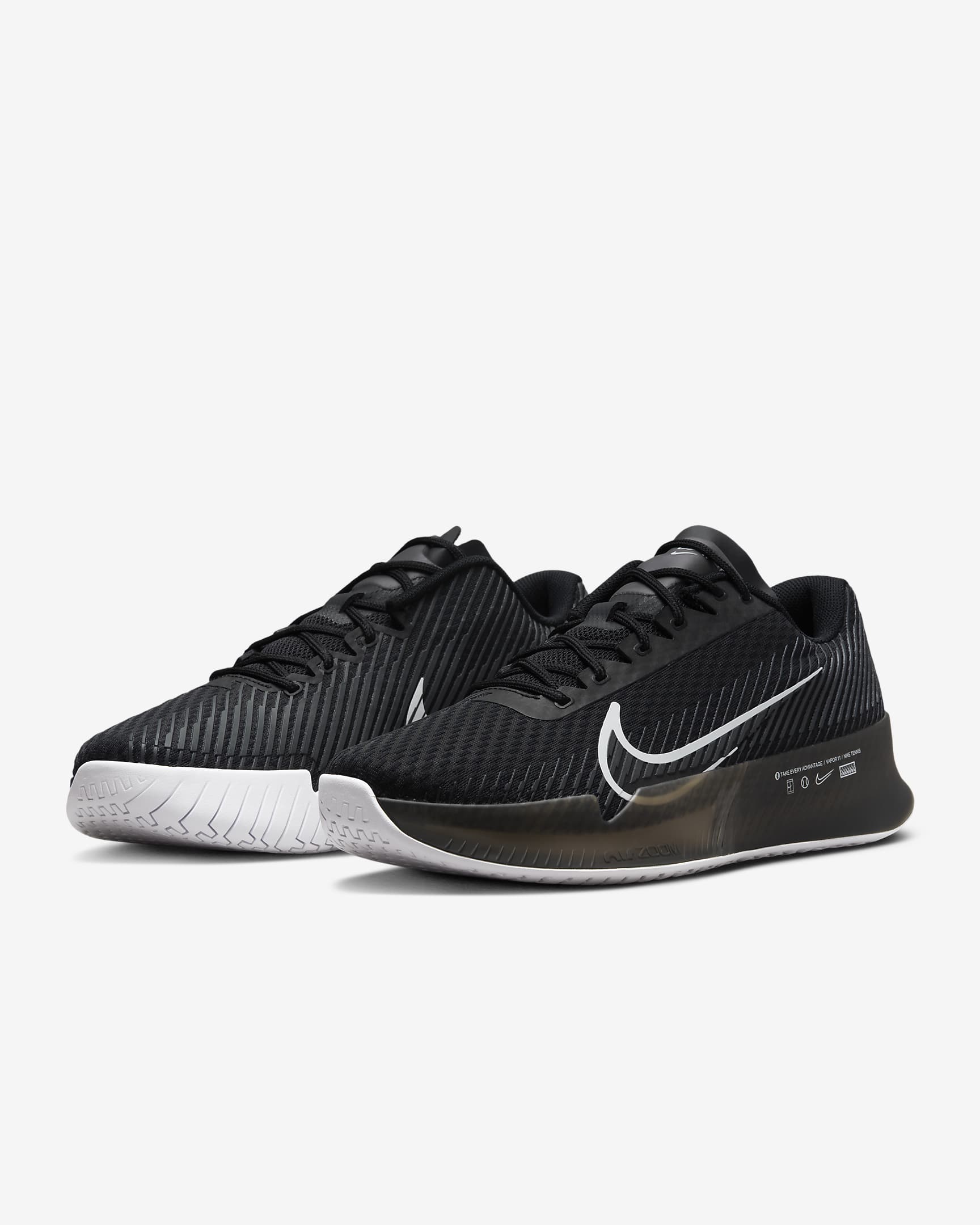 Tenis de tenis para cancha dura para hombre NikeCourt Air Zoom Vapor 11 - Negro/Antracita/Blanco