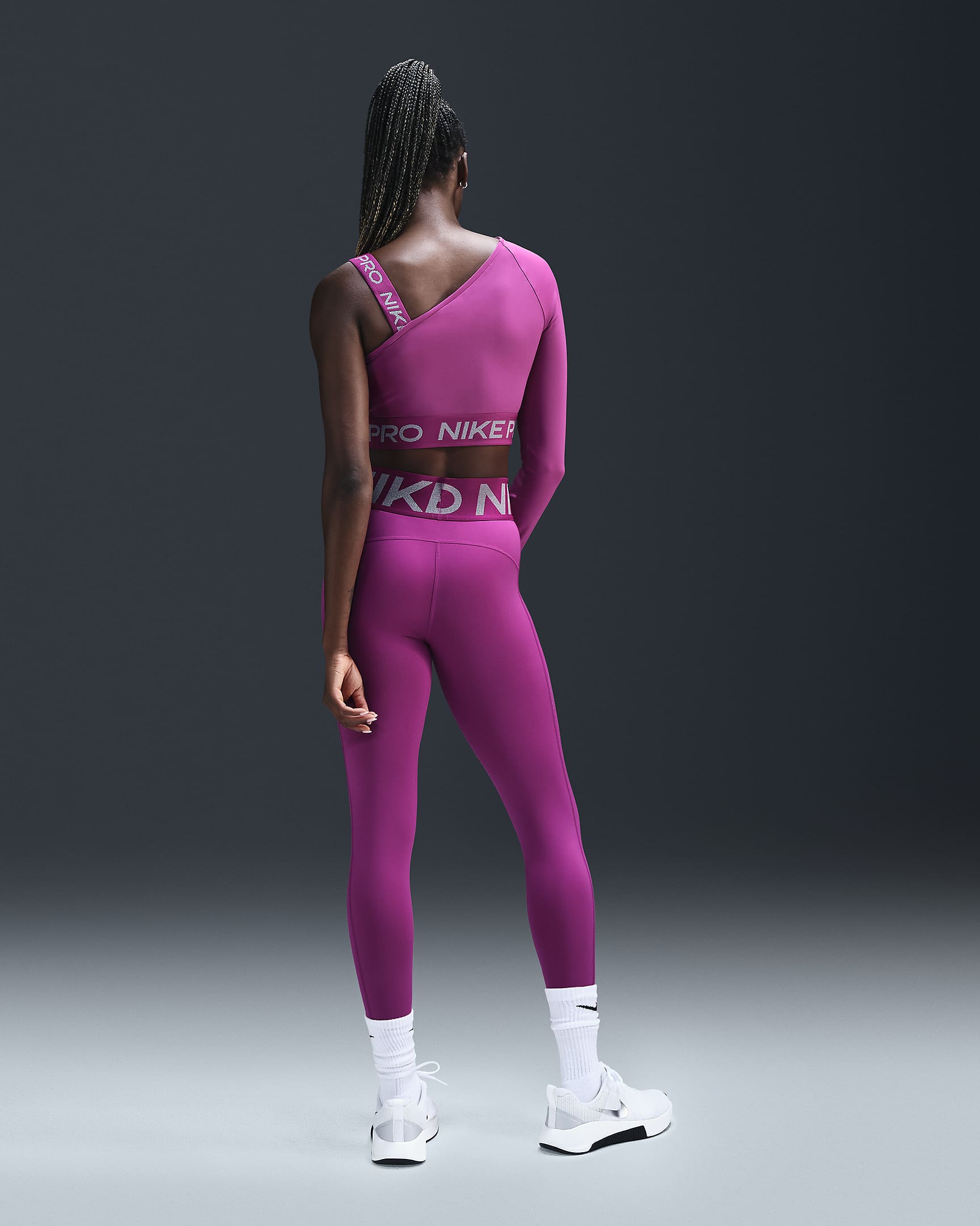 Nike Pro Sculpt 7/8-os, magas derekú női leggings - Hot Fuchsia