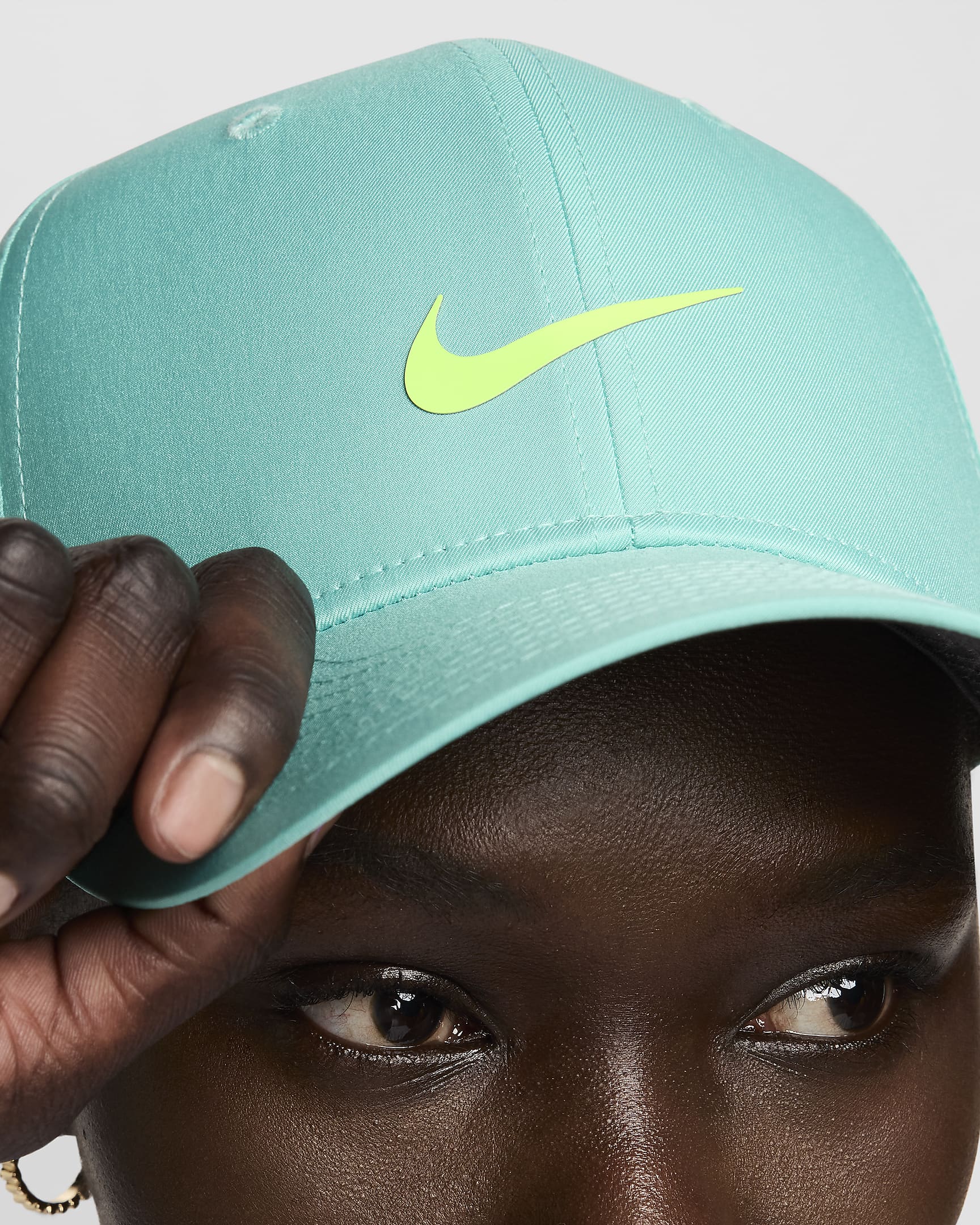 Nike Dri-FIT Rise Structured Snapback Cap - Green Frost/Anthracite/Volt