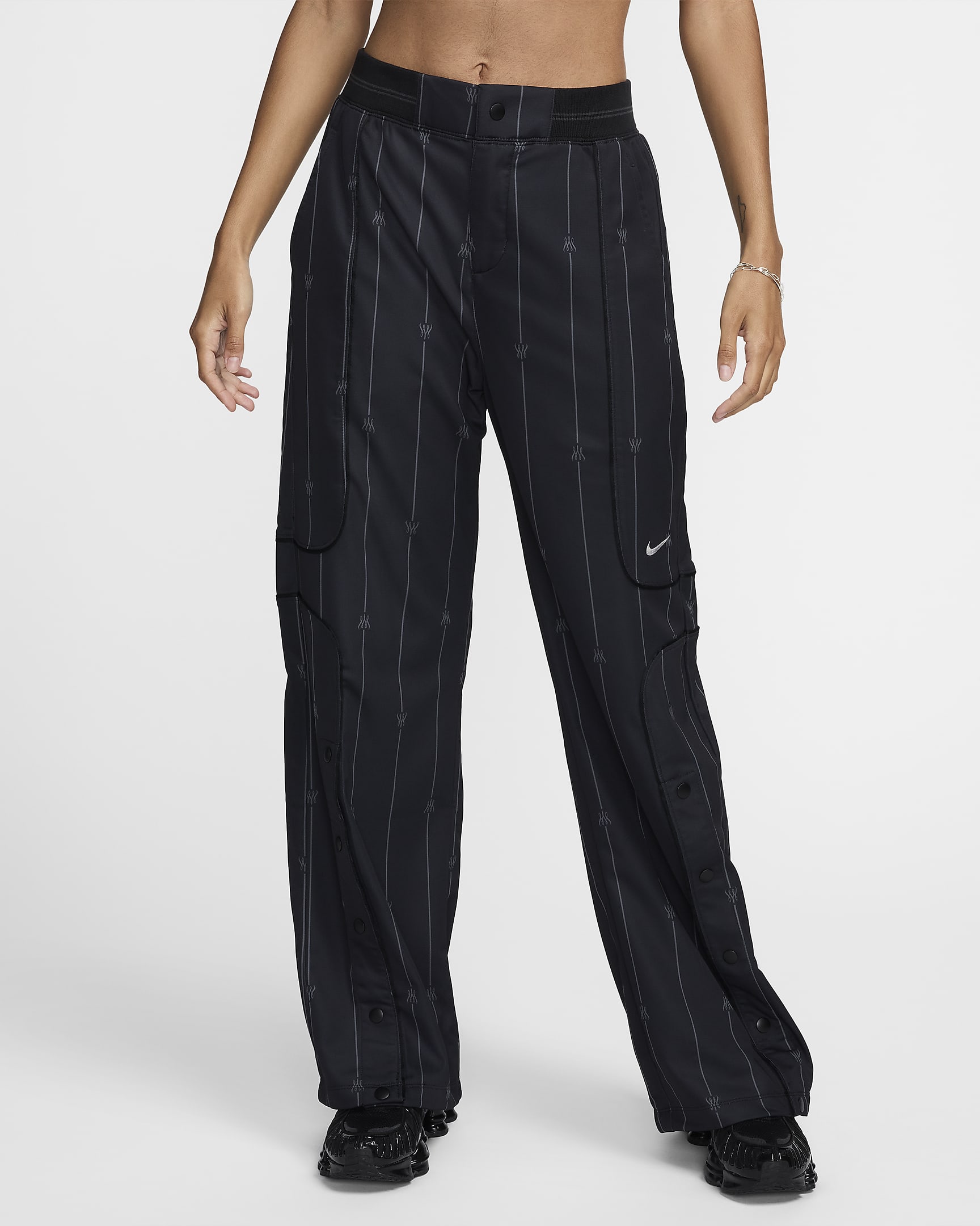 Serena Williams Design Crew Women's Mid-Rise Pants - Black/Anthracite/Light Smoke Grey/Metallic Dark Grey