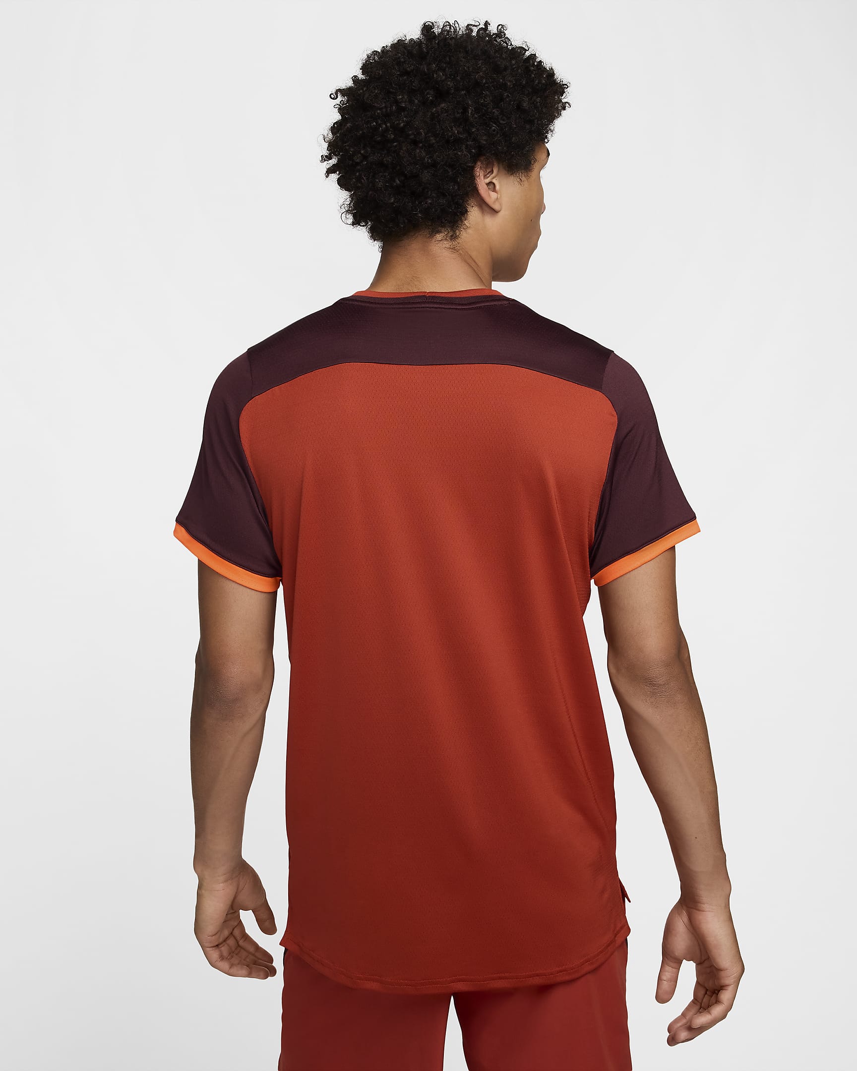 NikeCourt Advantage Dri-FIT tennistop voor heren - Dragon Red/Burgundy Crush/Hyper Crimson/Wit