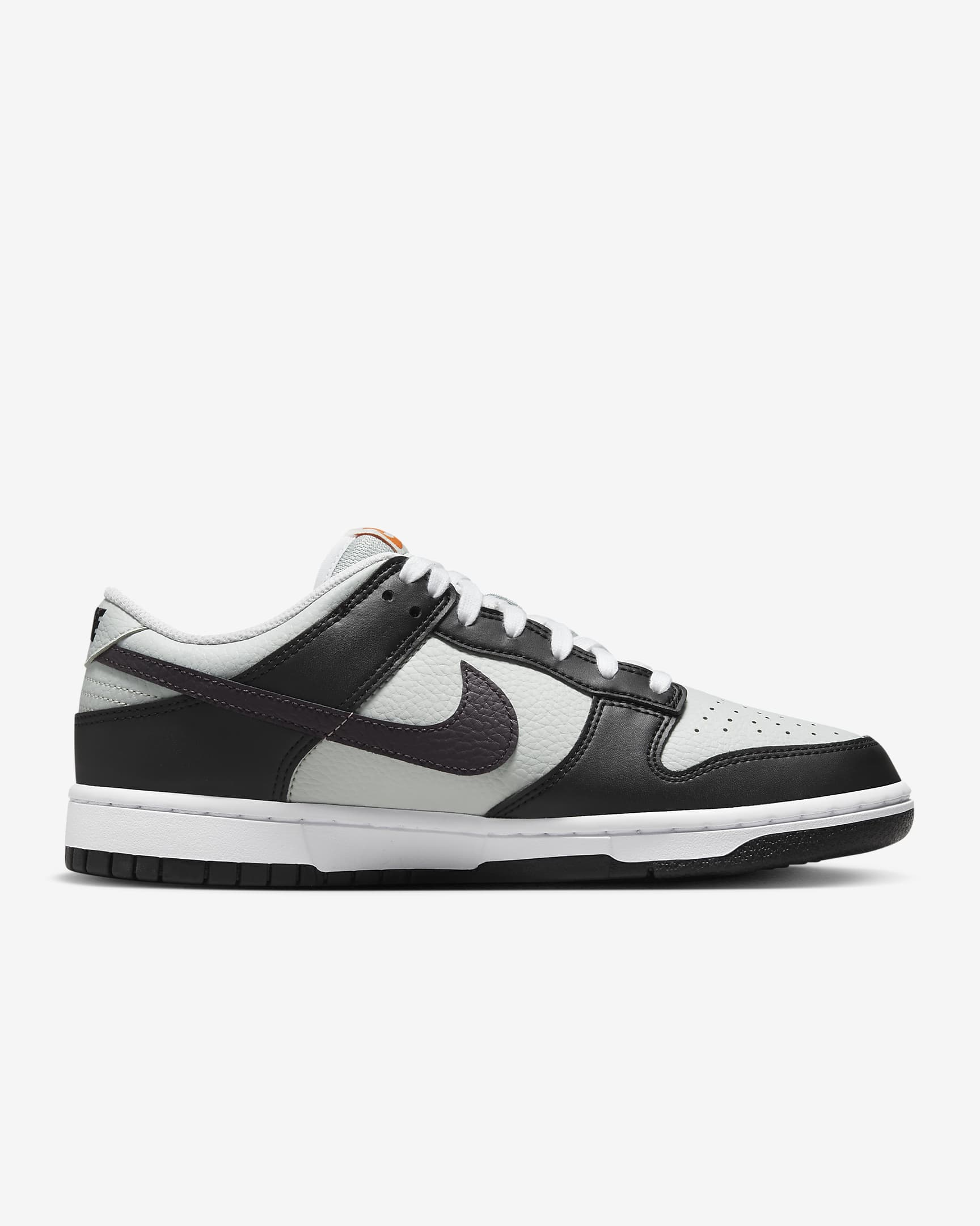 Nike Dunk Low Men's Shoes - Black/Light Silver/Bright Mandarin/Medium Ash