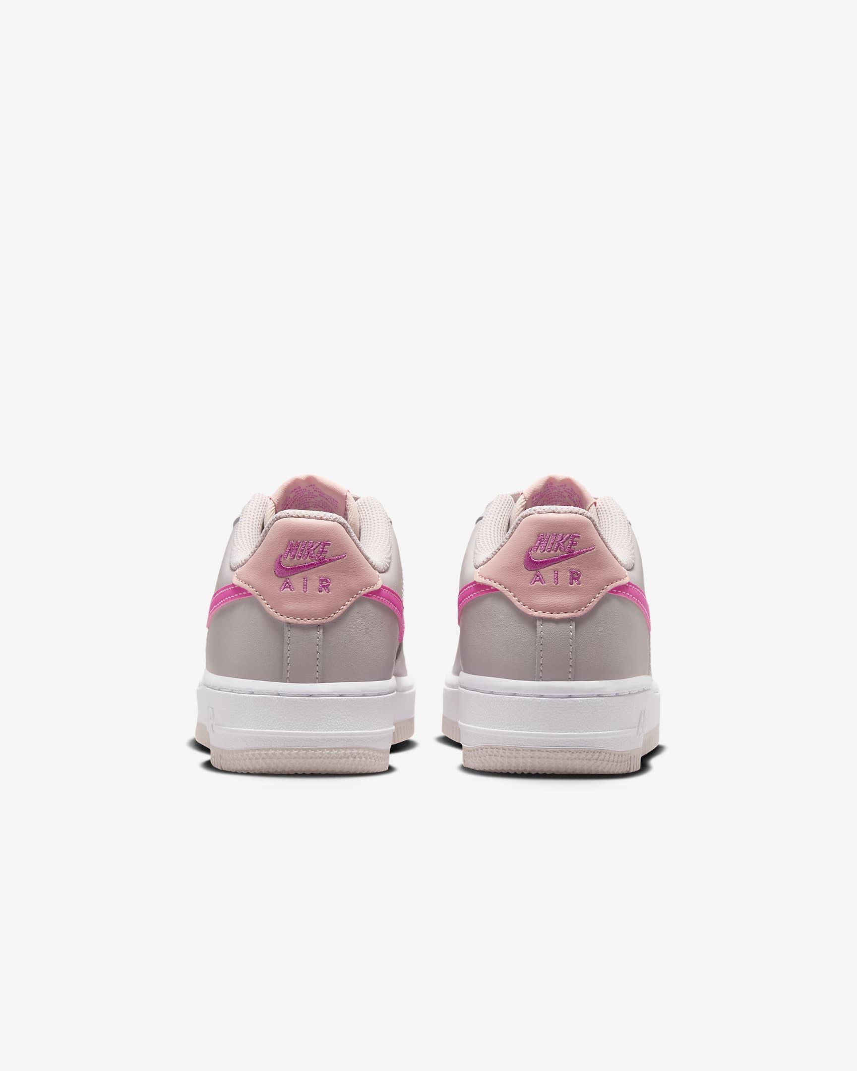 Tenis para niños grandes Nike Air Force 1 - Violeta platino/Naranja ártico/Blanco/Rosa paleta