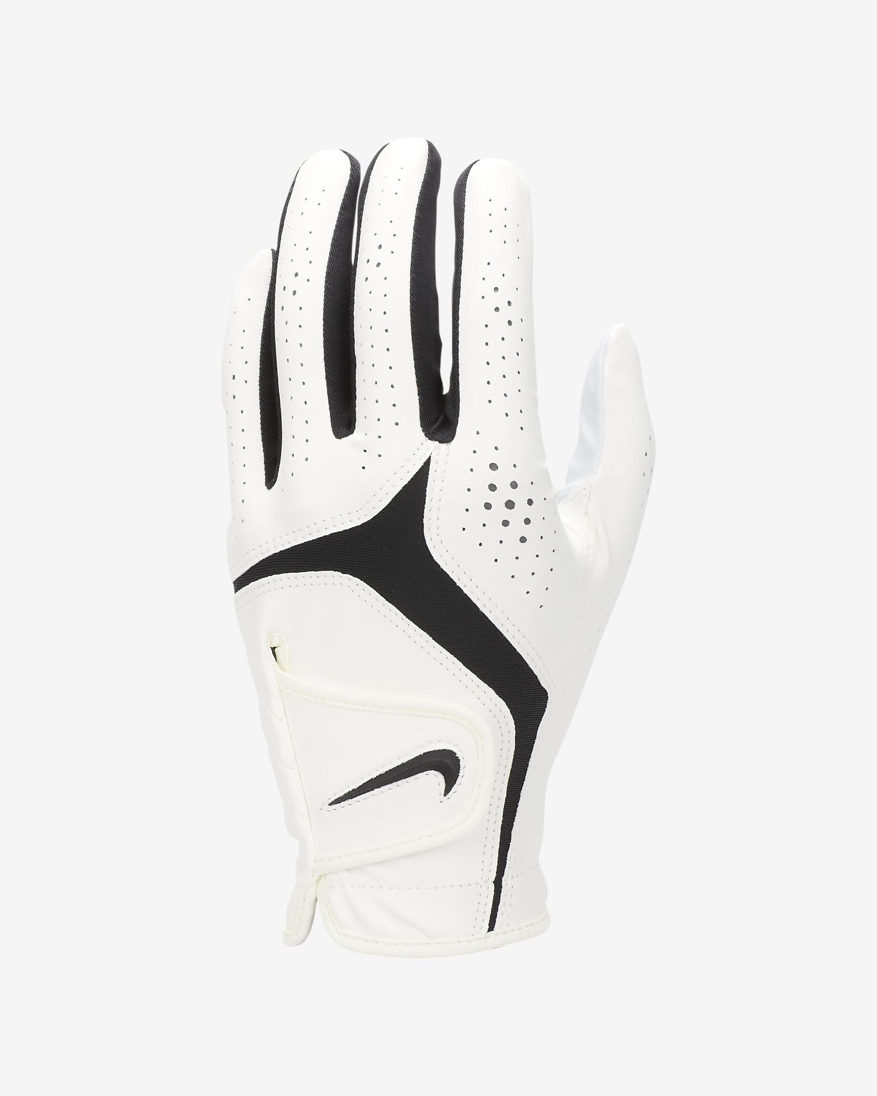 Nike Dura Feel 10 Women's Golf Glove (Left) - Pearl White/Pearl White/Black