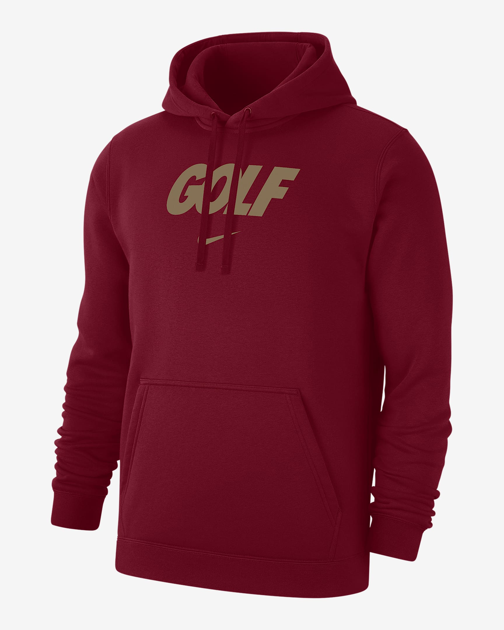 Nike Club Men's Golf Fleece Pullover Hoodie - Team Crimson