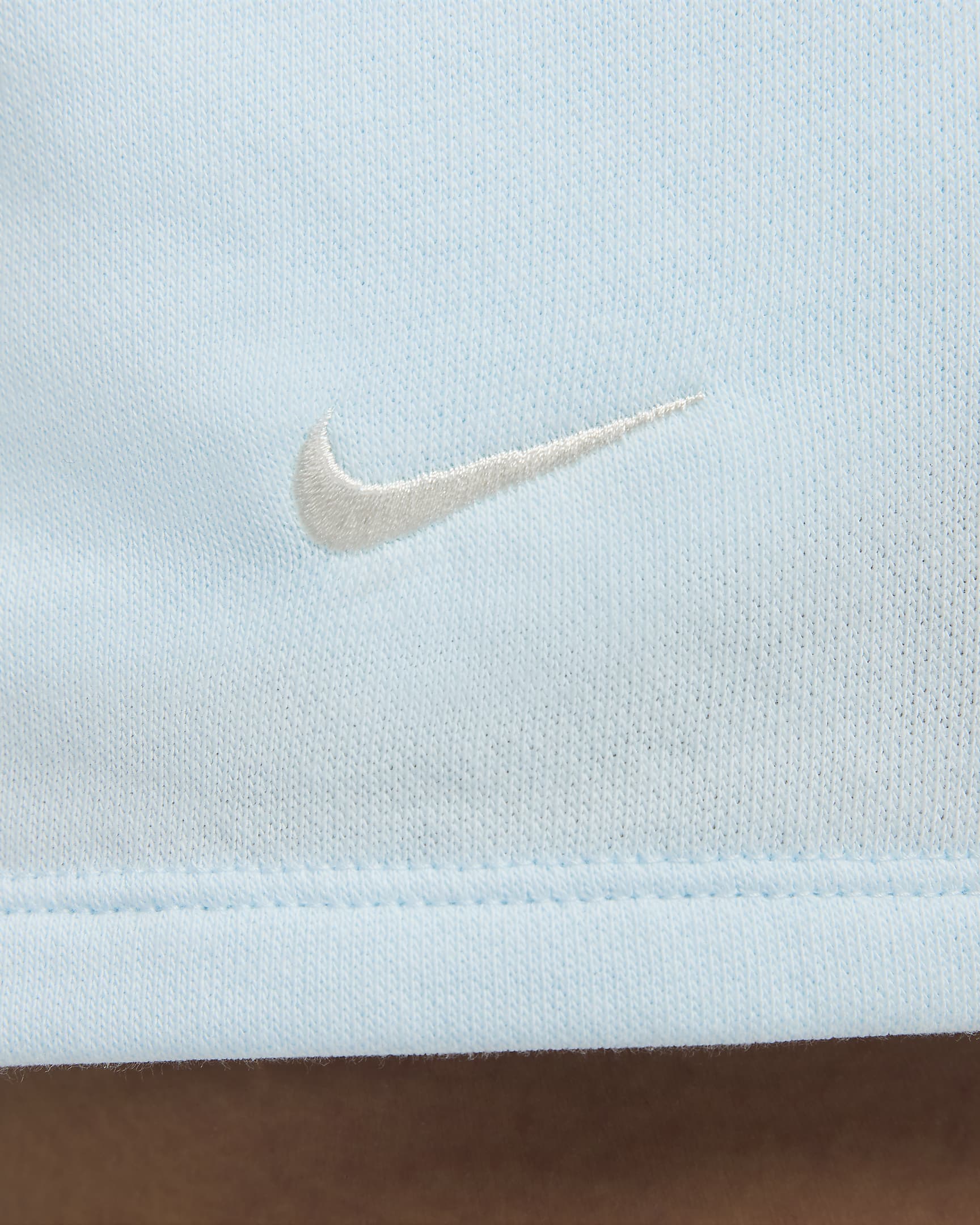 Nike Sportswear Chill Terry shorts van sweatstof met halfhoge taille voor dames (10 cm) - Glacier Blue/Sail