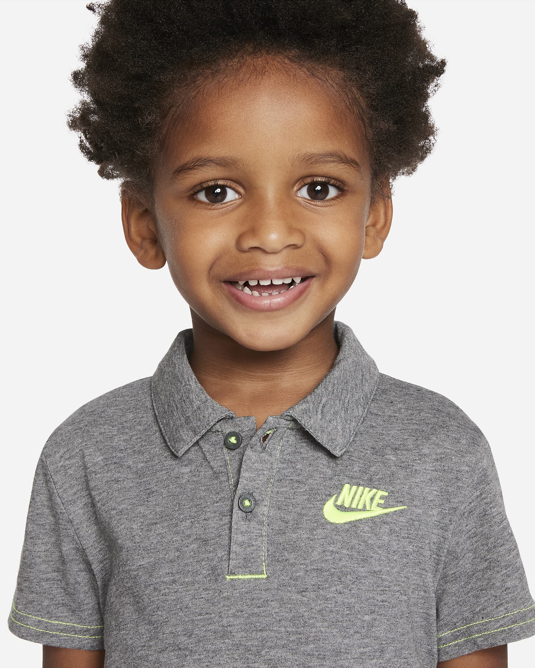 Nike Dri-FIT Toddler Polo Top - Carbon Heather