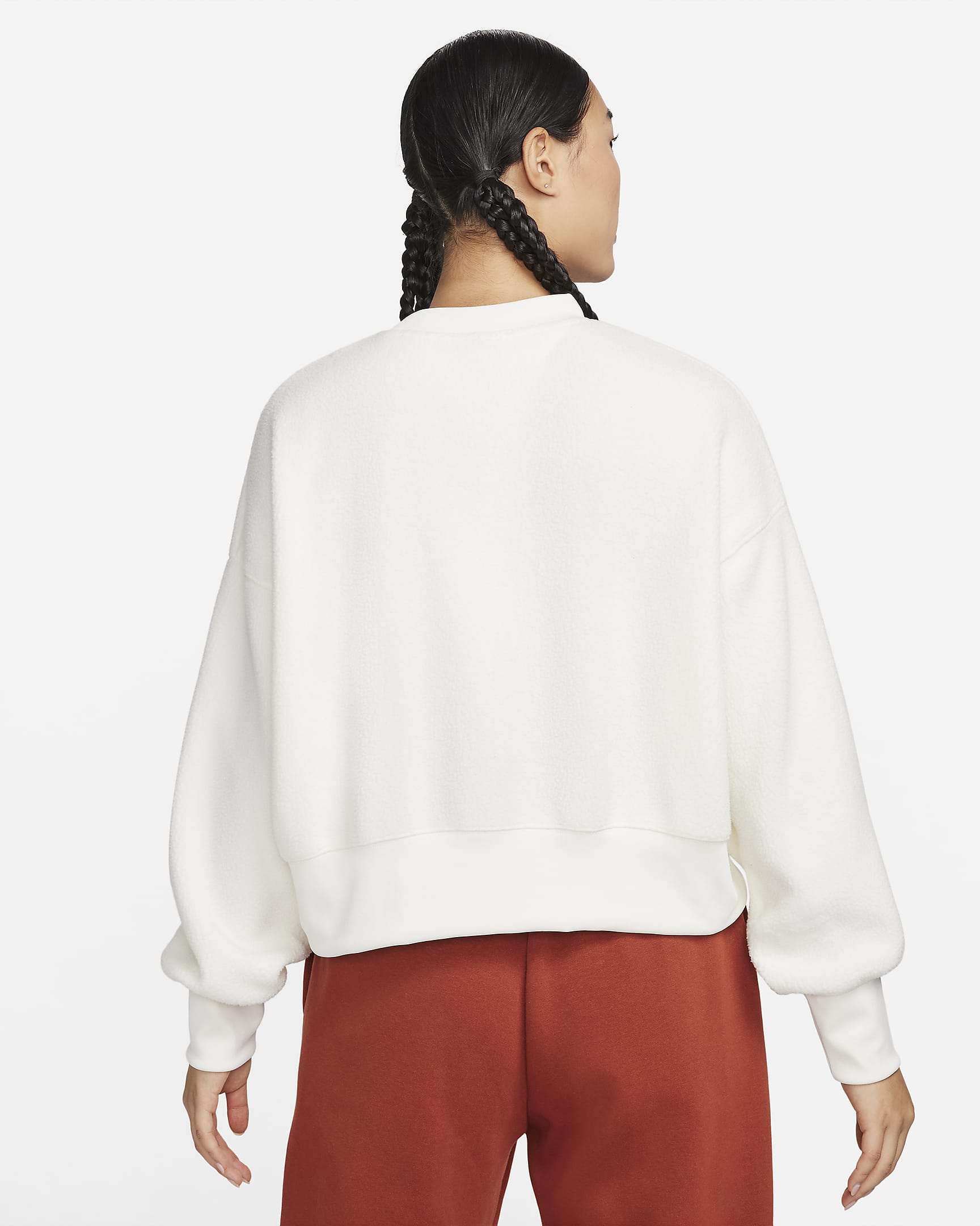 Nike Sportswear Plush Women's Mod Crop Crew-Neck Sweatshirt - Sail/Sail