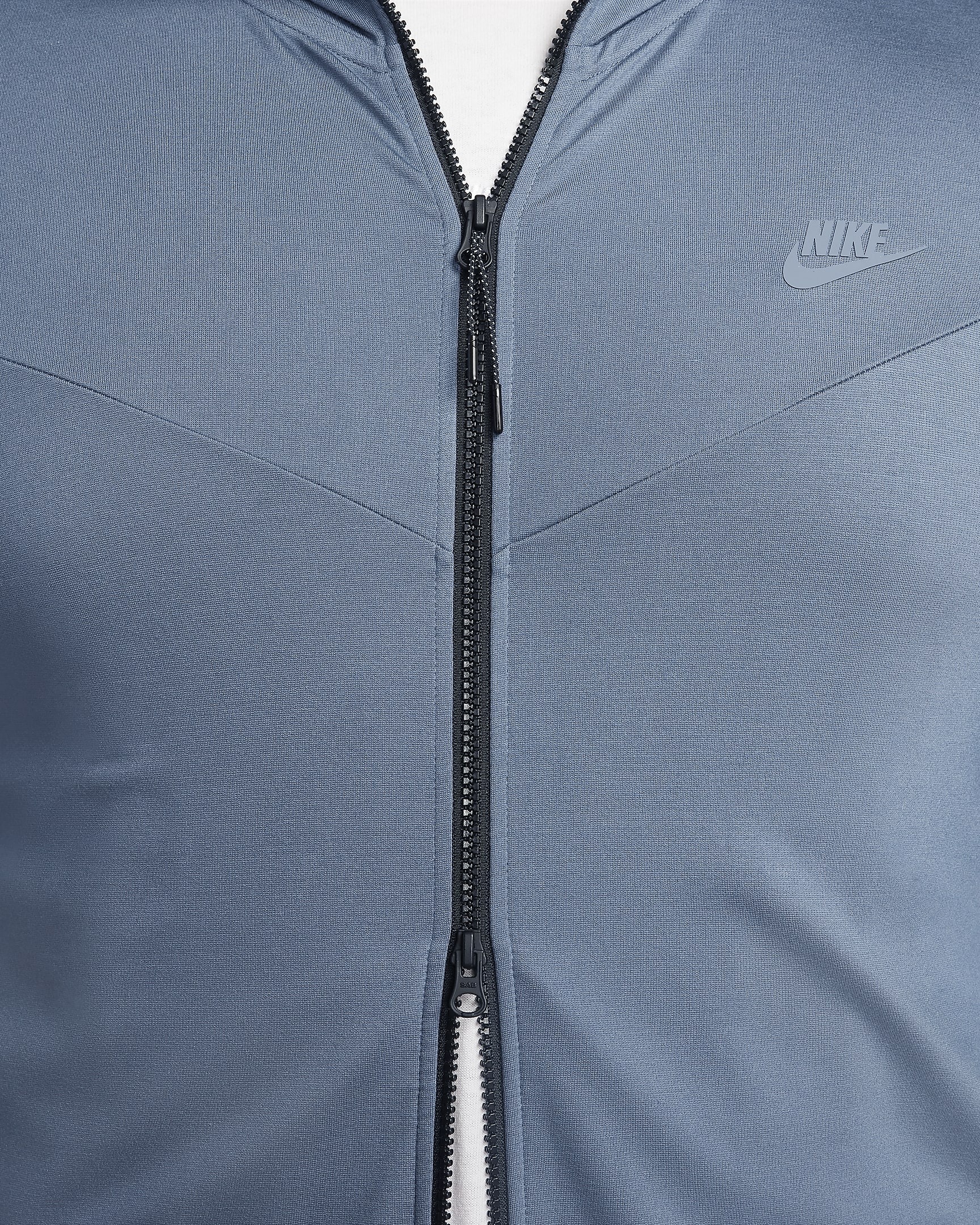 Nike Sportswear Tech Fleece Lightweight Men's Full-Zip Hoodie Sweatshirt - Diffused Blue/Diffused Blue