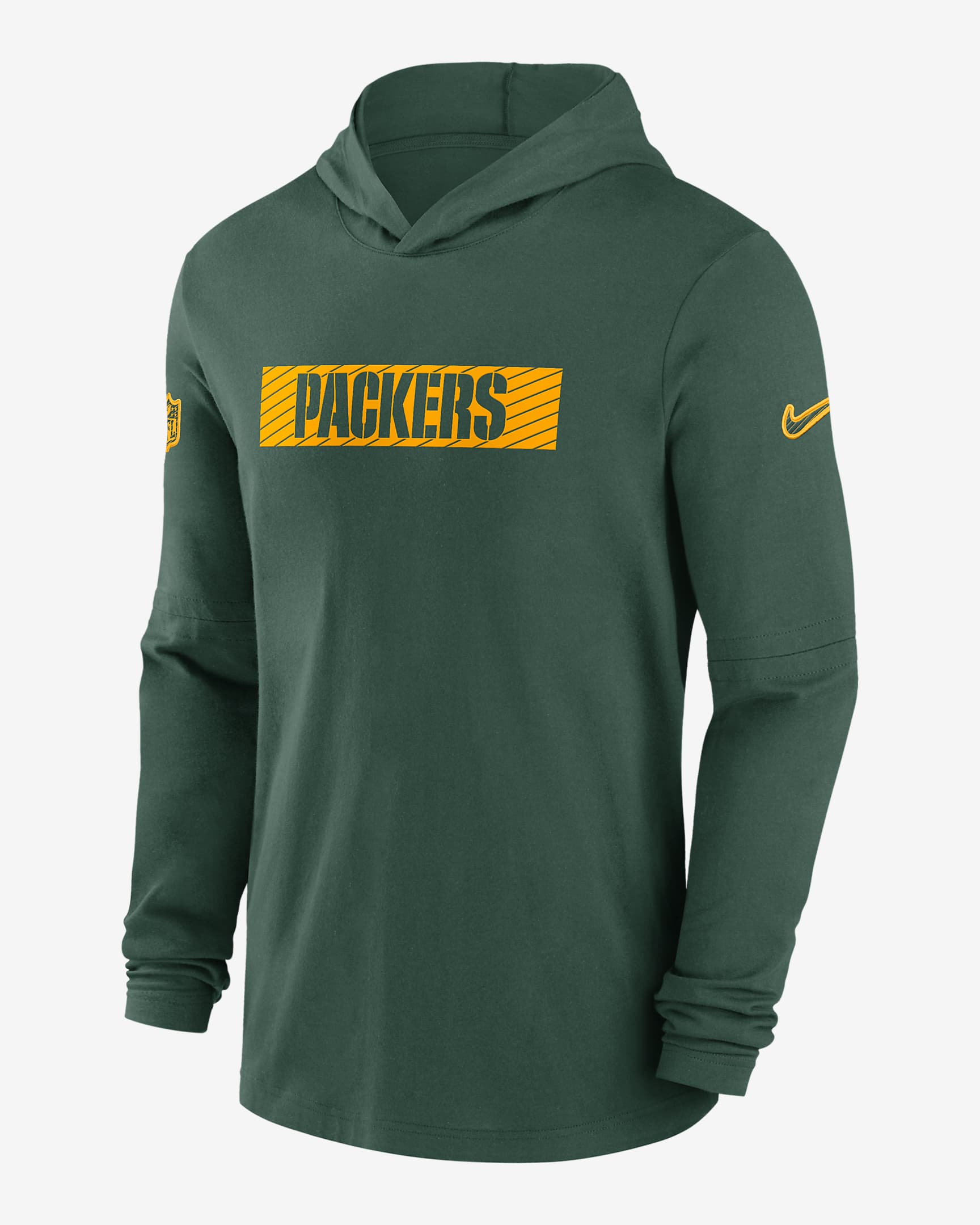Green Bay Packers Sideline Men's Nike Dri-FIT NFL Long-Sleeve Hooded Top - Green
