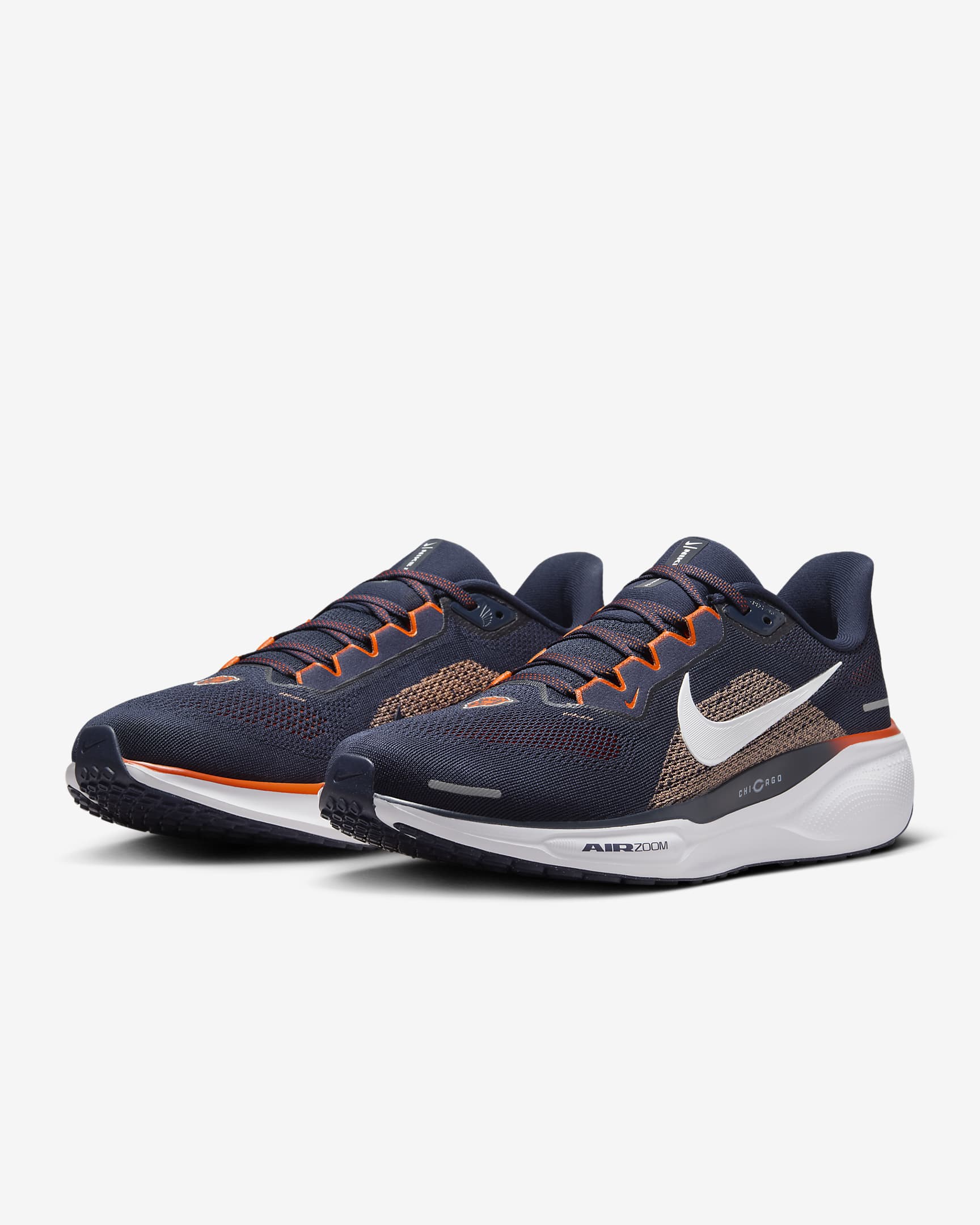 Tenis de correr en pavimento para hombre Nike Pegasus 41 NFL Chicago Bears - Marino/Blanco/Naranja universitario/Blanco