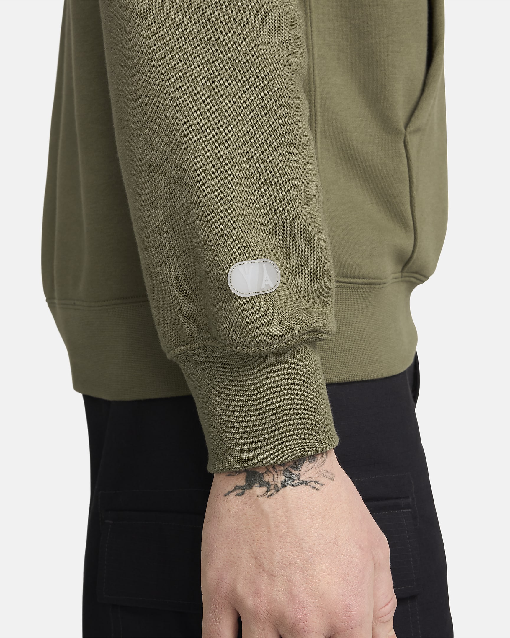 Sweat à capuche en Fleece Nike SB - Medium Olive/Blanc