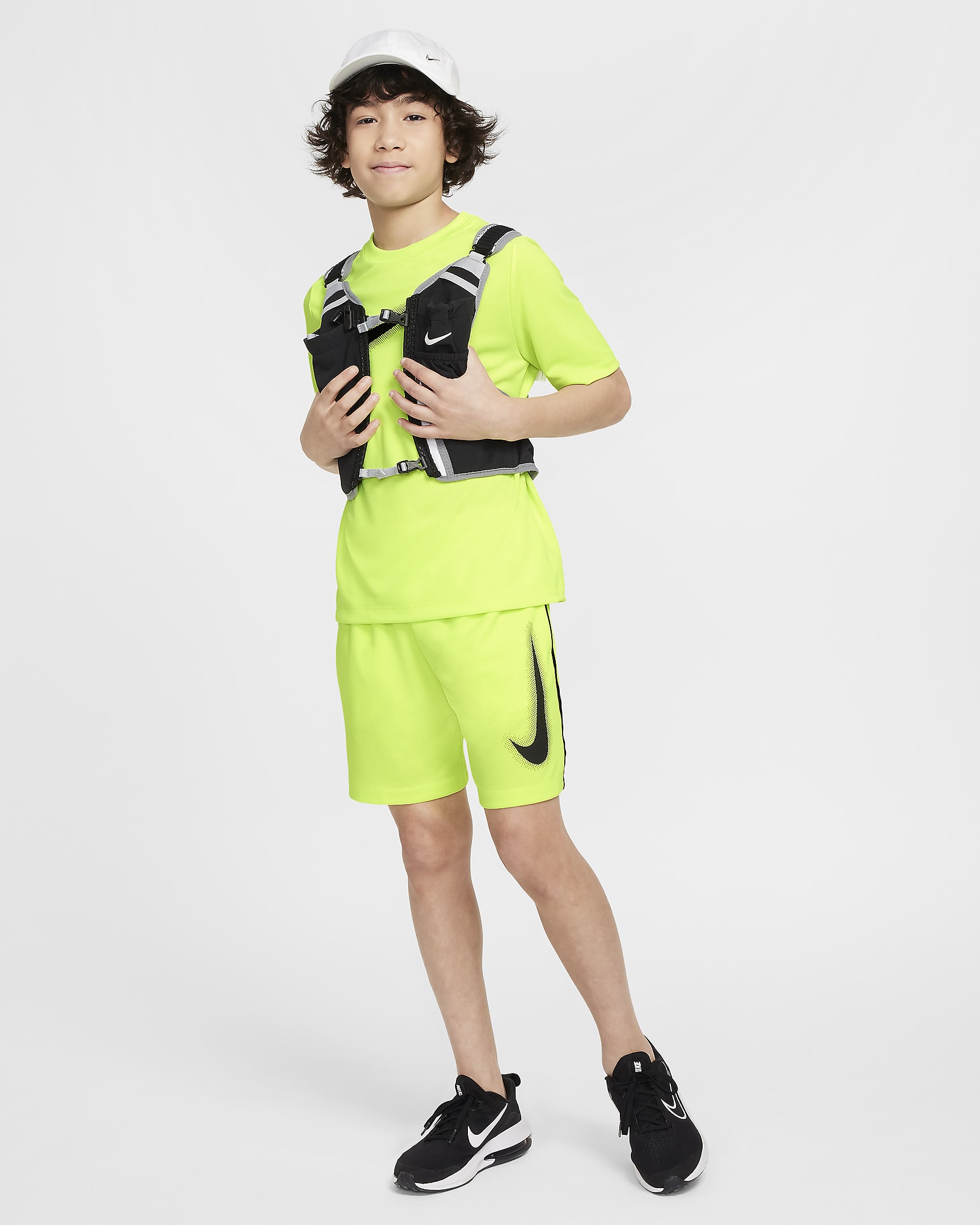 Nike Multi Big Kids' (Boys') Dri-FIT Graphic Training Shorts - Volt/Black/Black