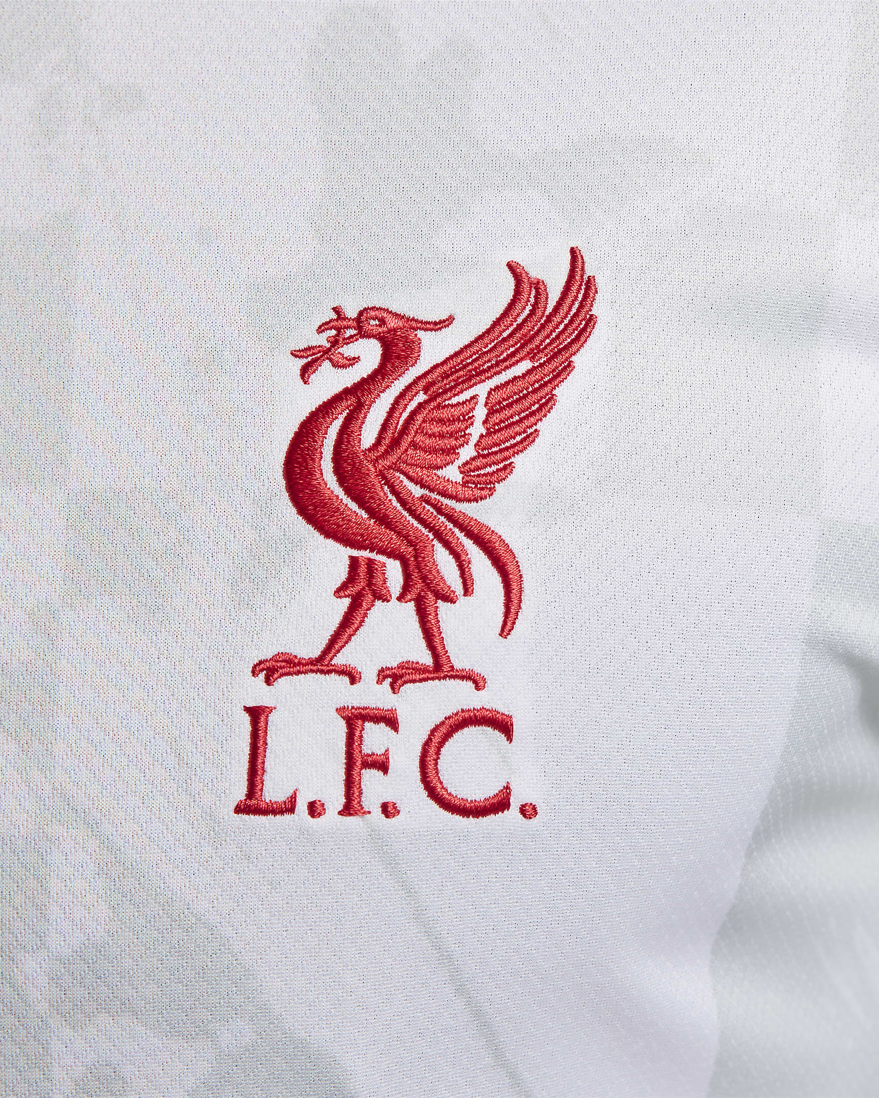 Męska koszulka piłkarska Nike Dri-FIT Liverpool F.C. Stadium 2024/25 (wersja trzecia) – replika - Biel/Pure Platinum/Czerń/Global Red