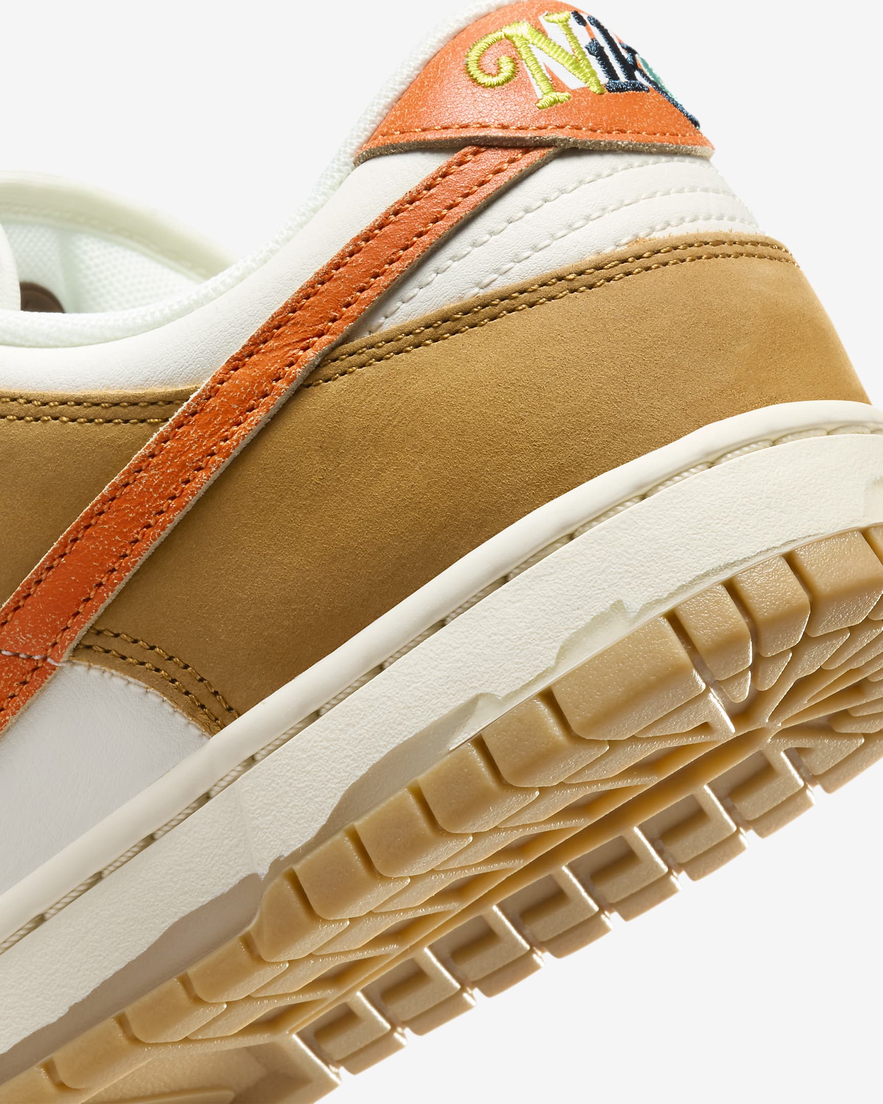 Nike Dunk Low Retro Shoes - Sail/Coconut Milk/Wheat/Safety Orange