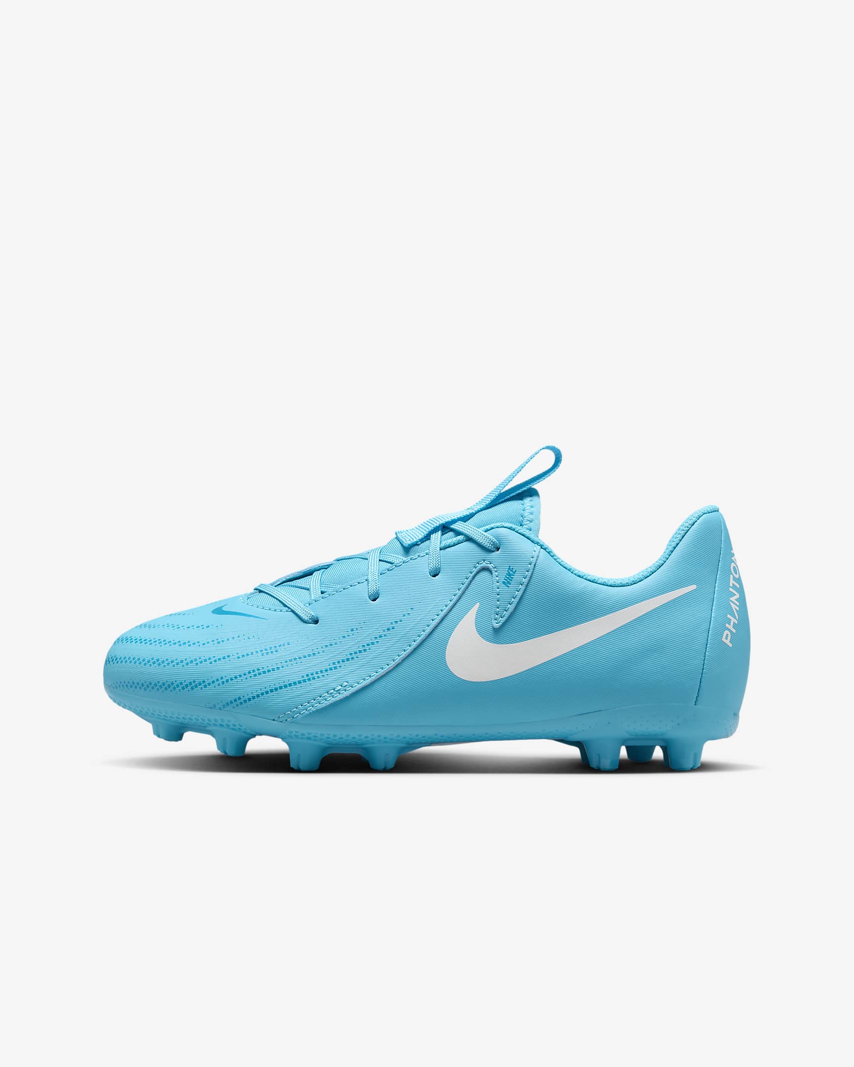 Nike Jr. Phantom GX 2 Academy Little/Big Kids' HG Soccer Cleats - Blue Fury/White