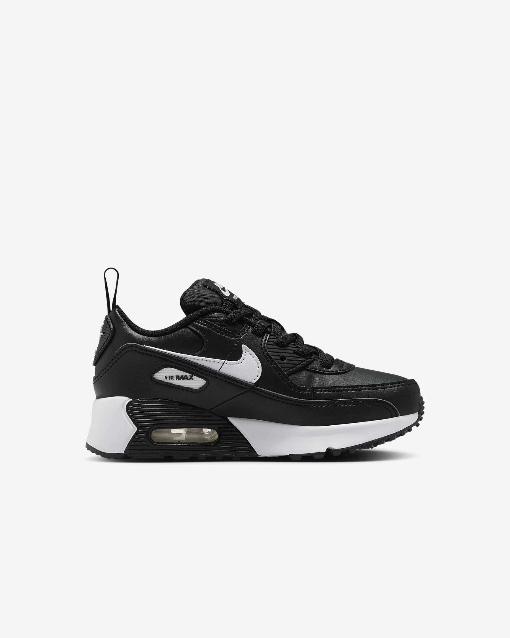 Tenis para niños de preescolar Nike Air Max 90 EasyOn - Negro/Negro/Blanco