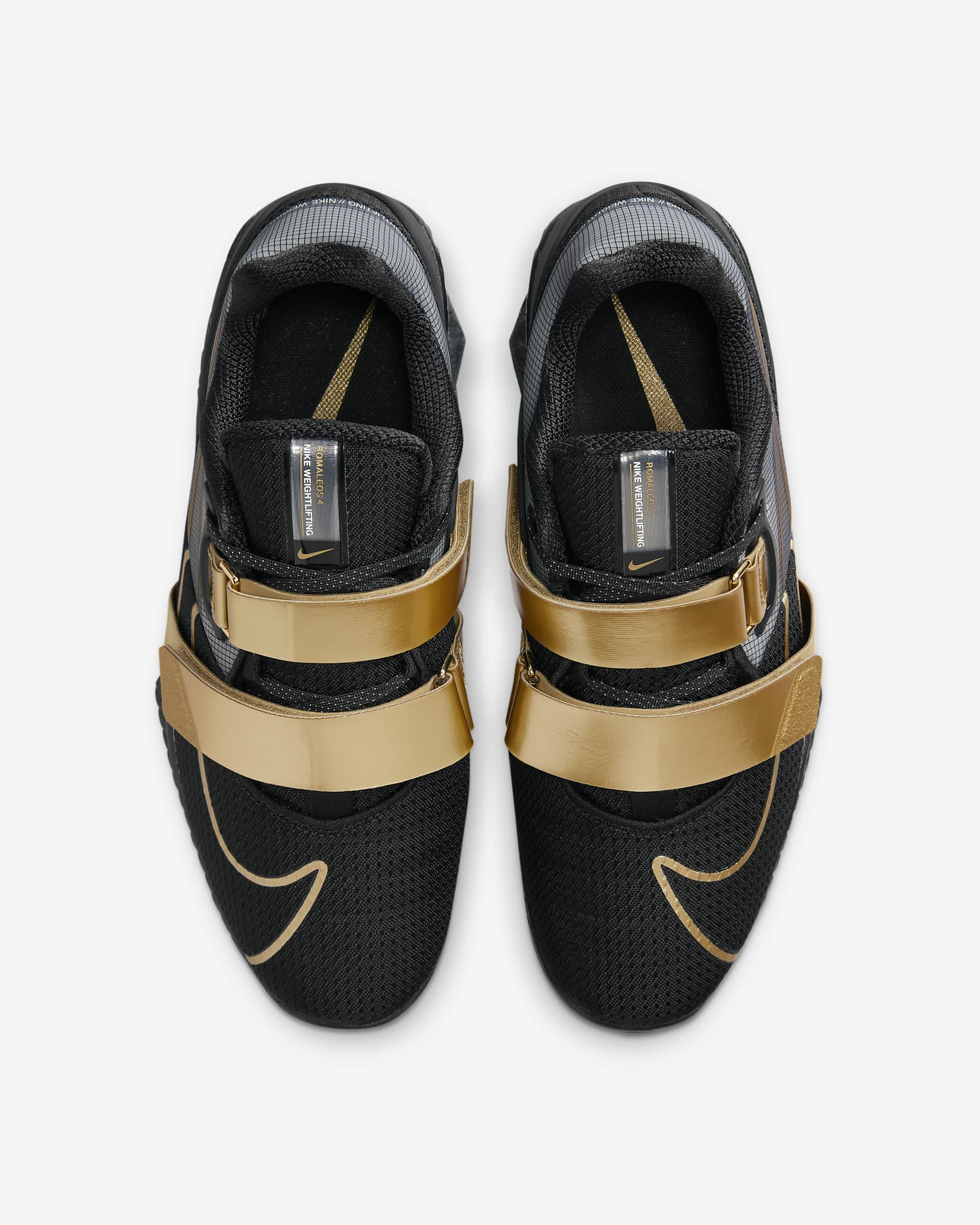 Nike Romaleos 4 Weightlifting Shoes - Black/Metallic Gold/White/Metallic Gold