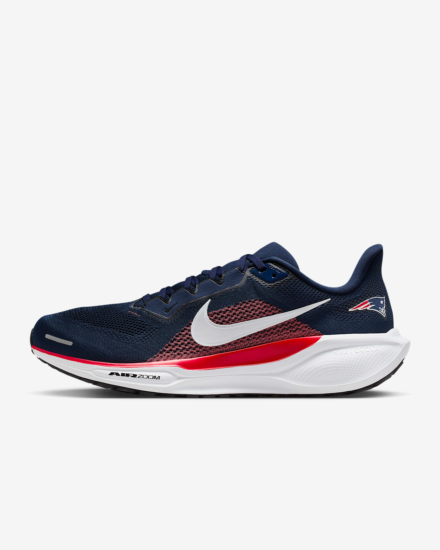 New England Patriots Pegasus 41 Men's Nike NFL Road Running Shoes - College Navy/University Red/White