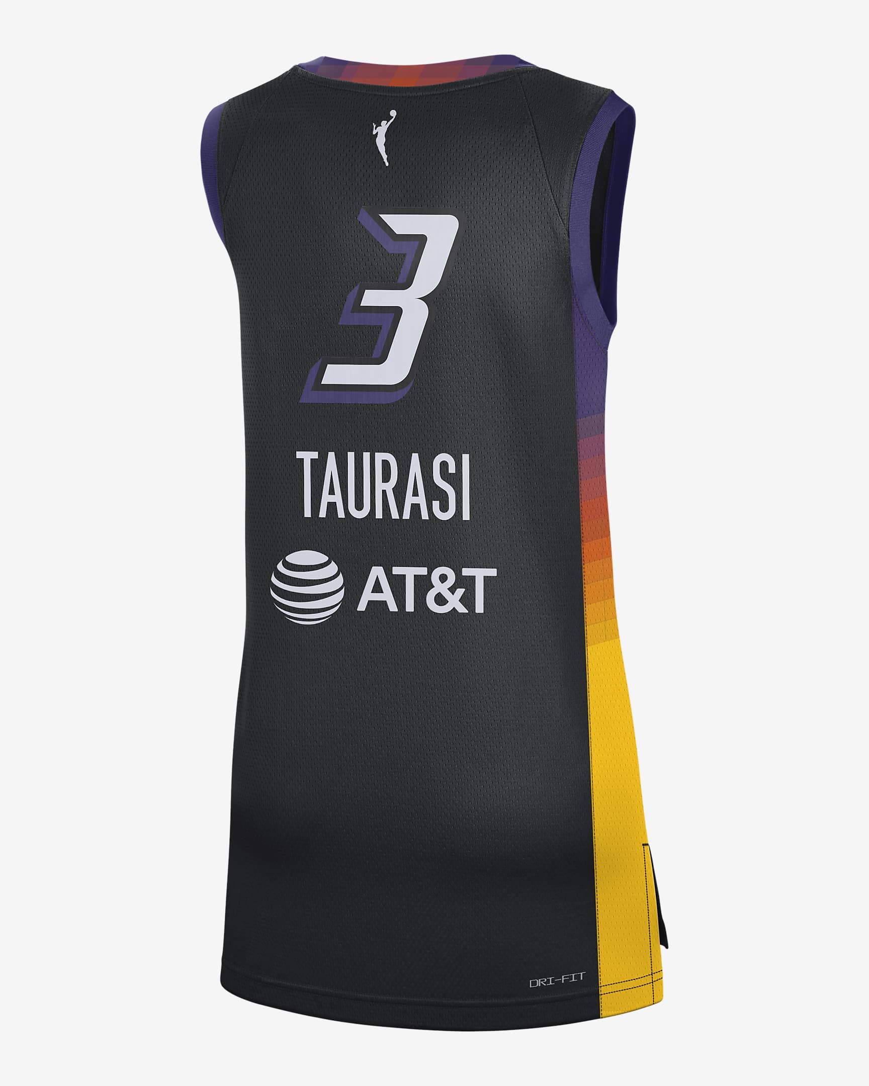 Jersey Nike Dri-FIT de la WNBA Victory Diana Taurasi Phoenix Mercury 2042 Rebel Edition - Negro/Blanco